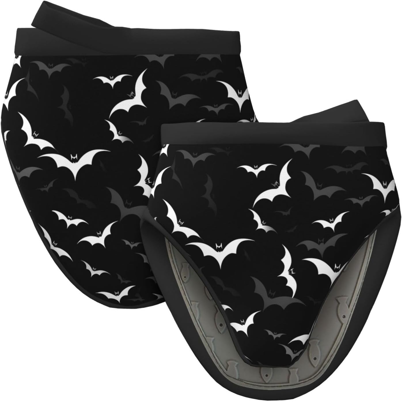 White Bats Silicone Oven Mitts