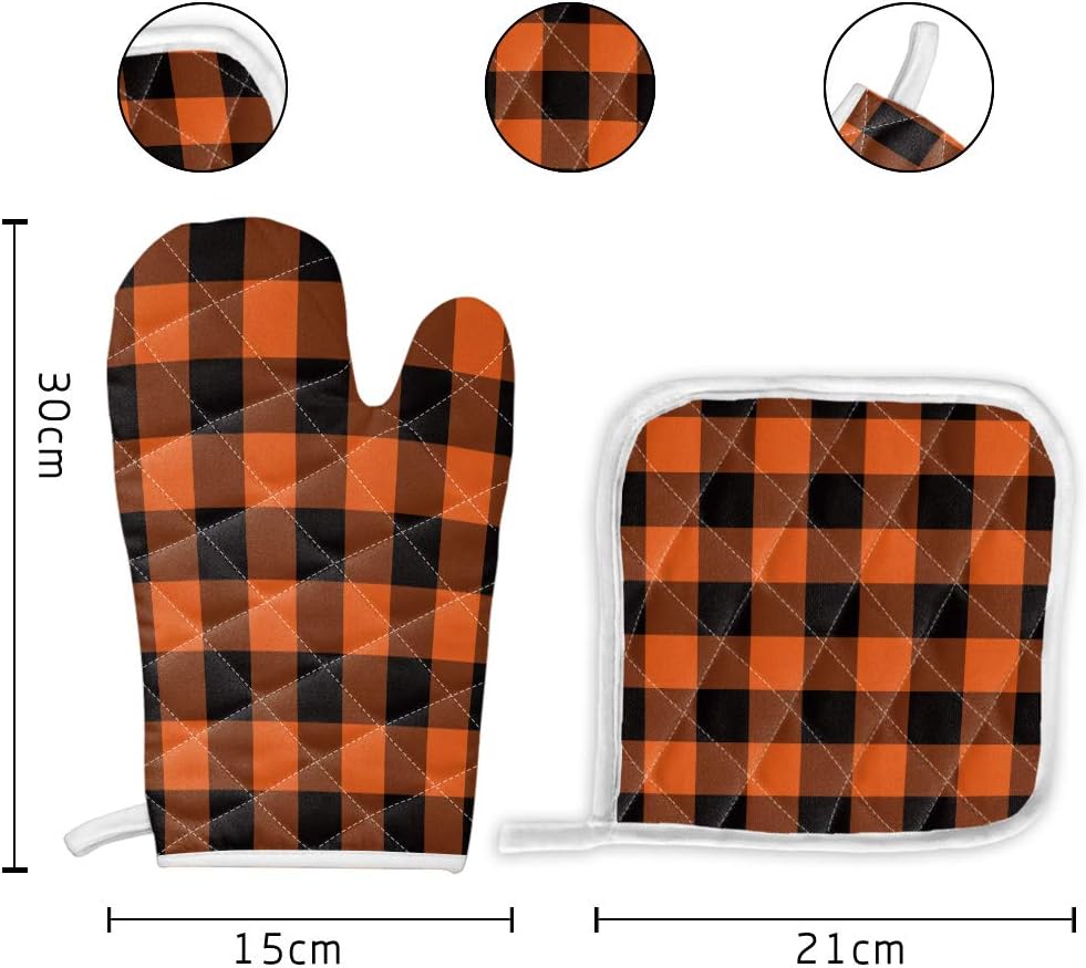 Oven Mitts Potholders Set for Heat-Resistant Cooking