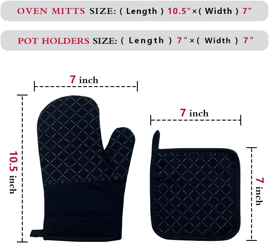 Two-Piece Oven Mitt Set for Cooking