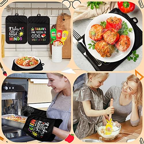 R HORSE 6Pcs Funny Baking Pot Holders Silicone Spatula Set Teacher Gifts