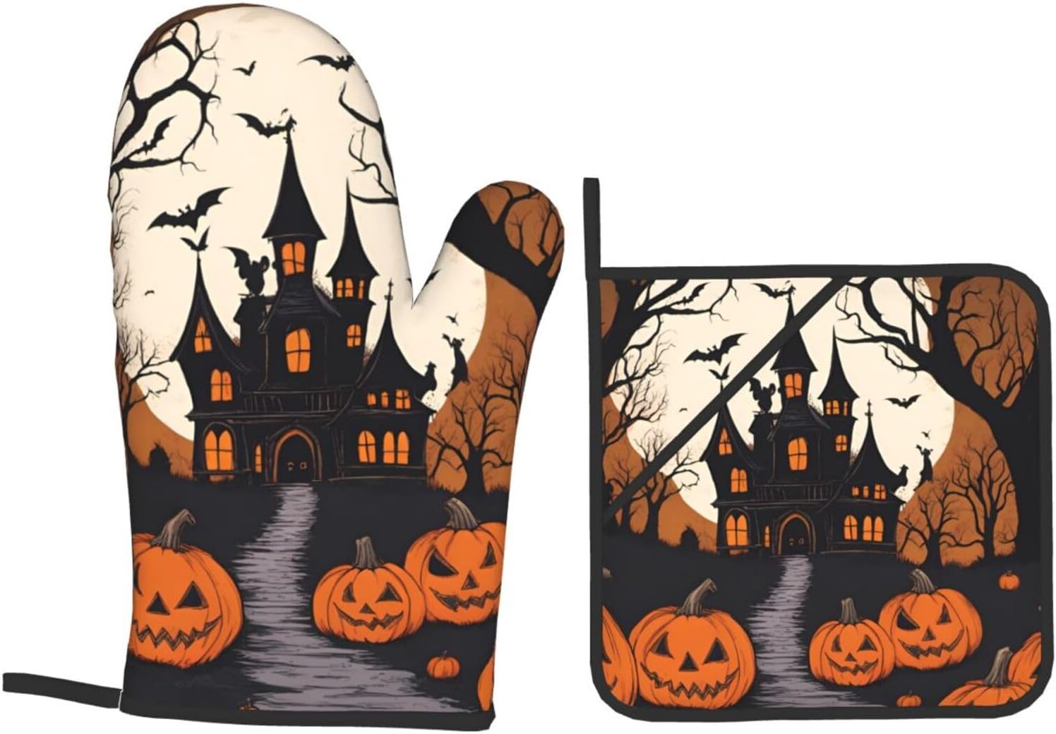 4-Piece Heat-Resistant Oven Mitt Set