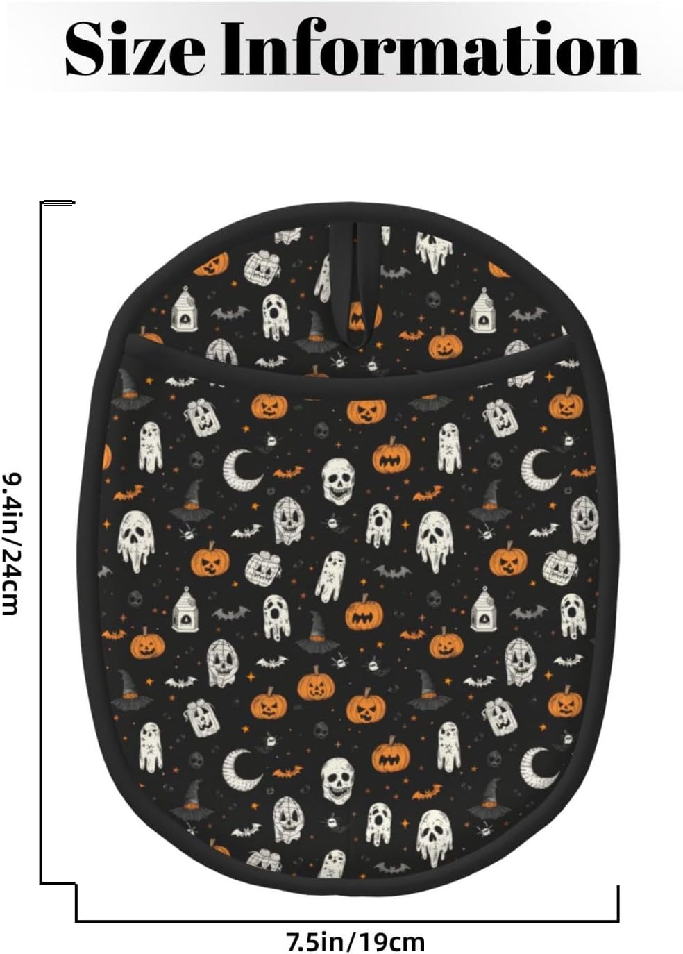 Cute Animated Halloween Potholders for Kitchen - Heat Resistant Oven Mitts