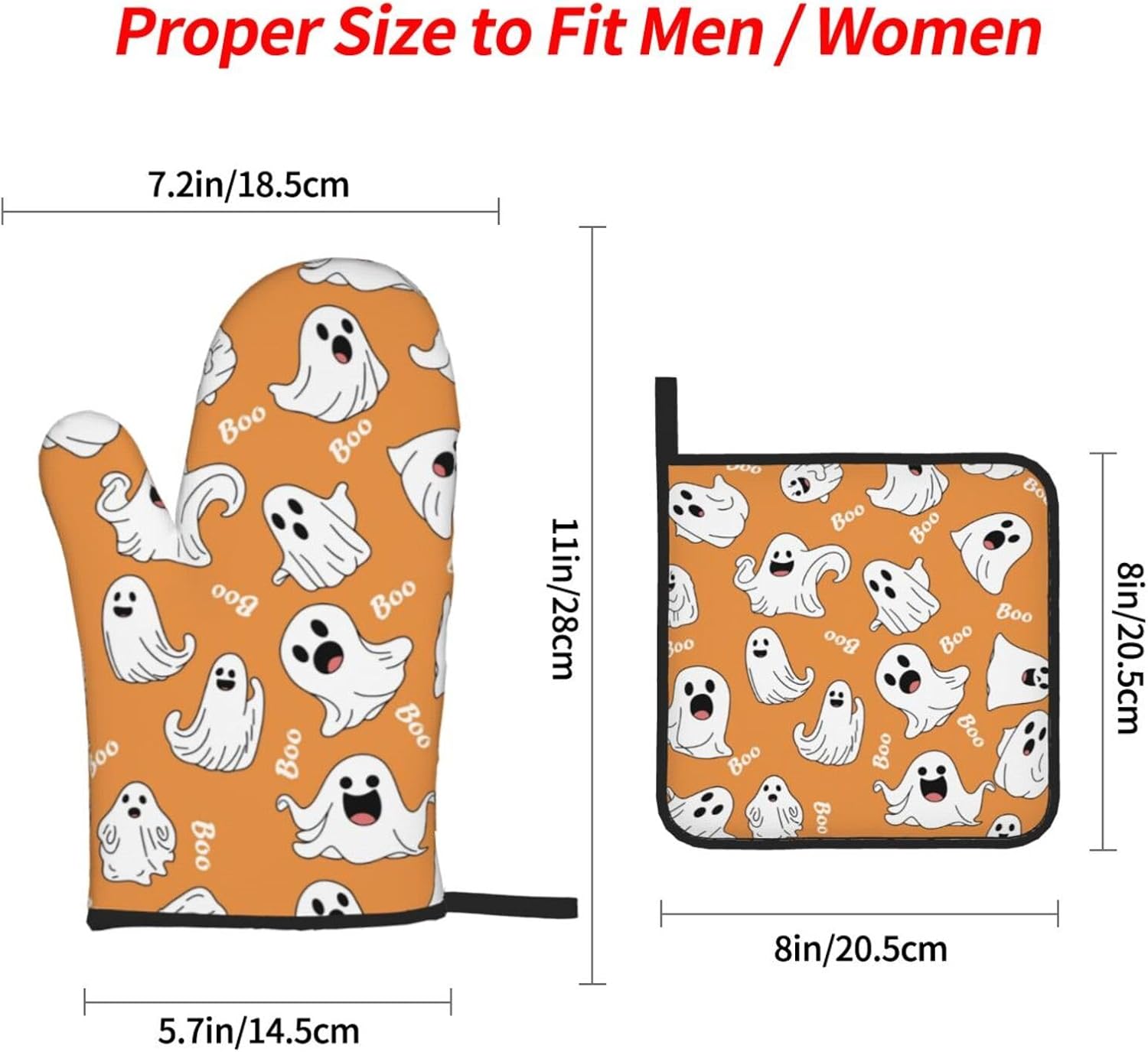 Oven Mitts Potholders Set Halloween Edition