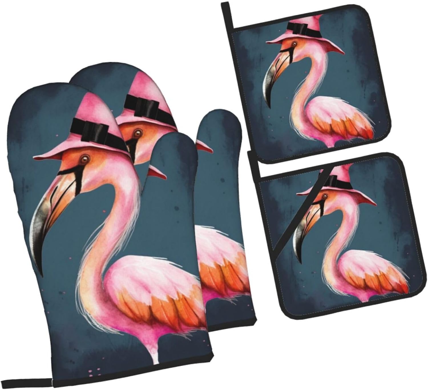 Halloween Flamingo Kitchen Set