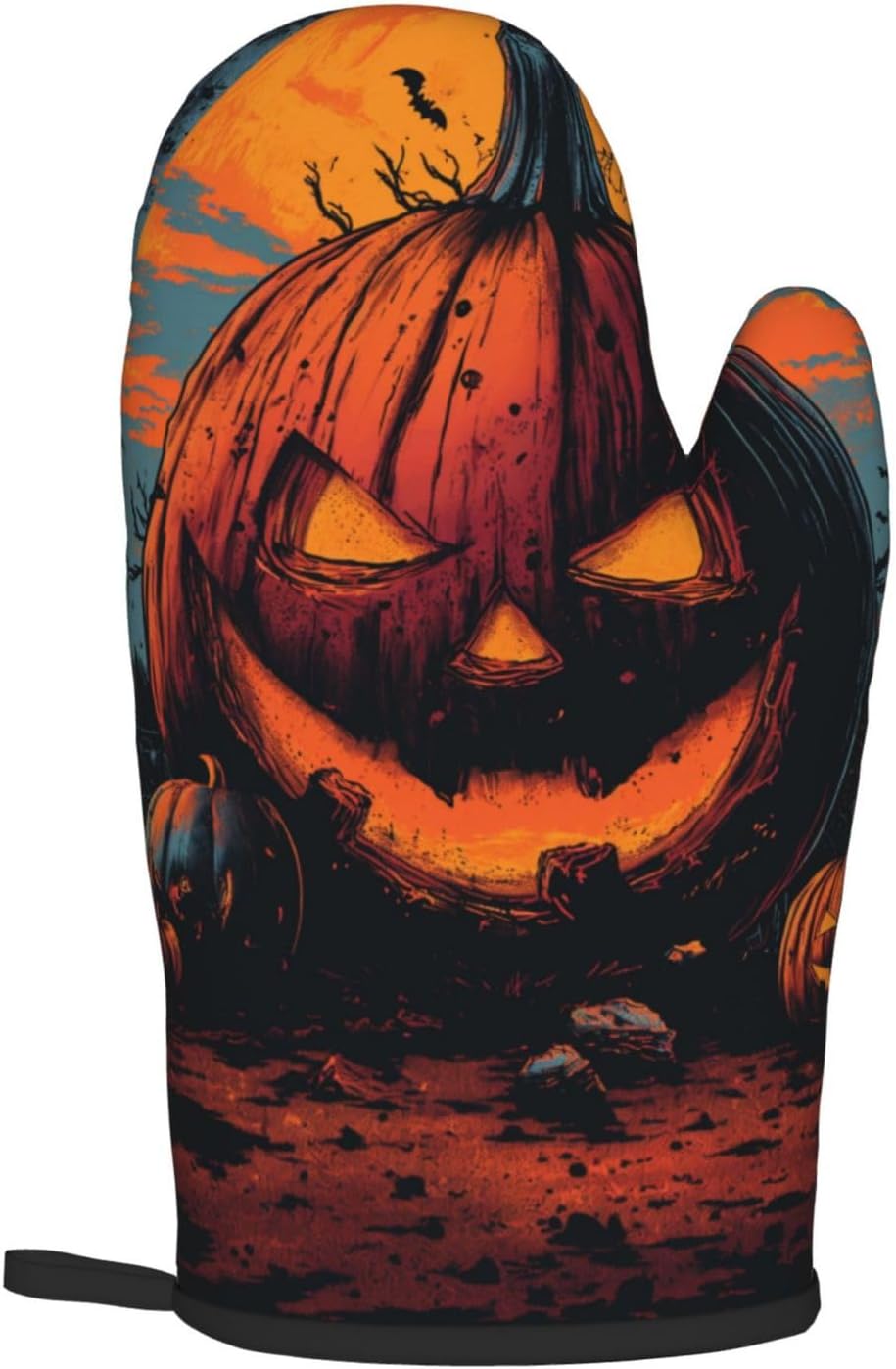 Gjieliness Halloween Pumpkin Oven Mitts and Potholders Set 1
