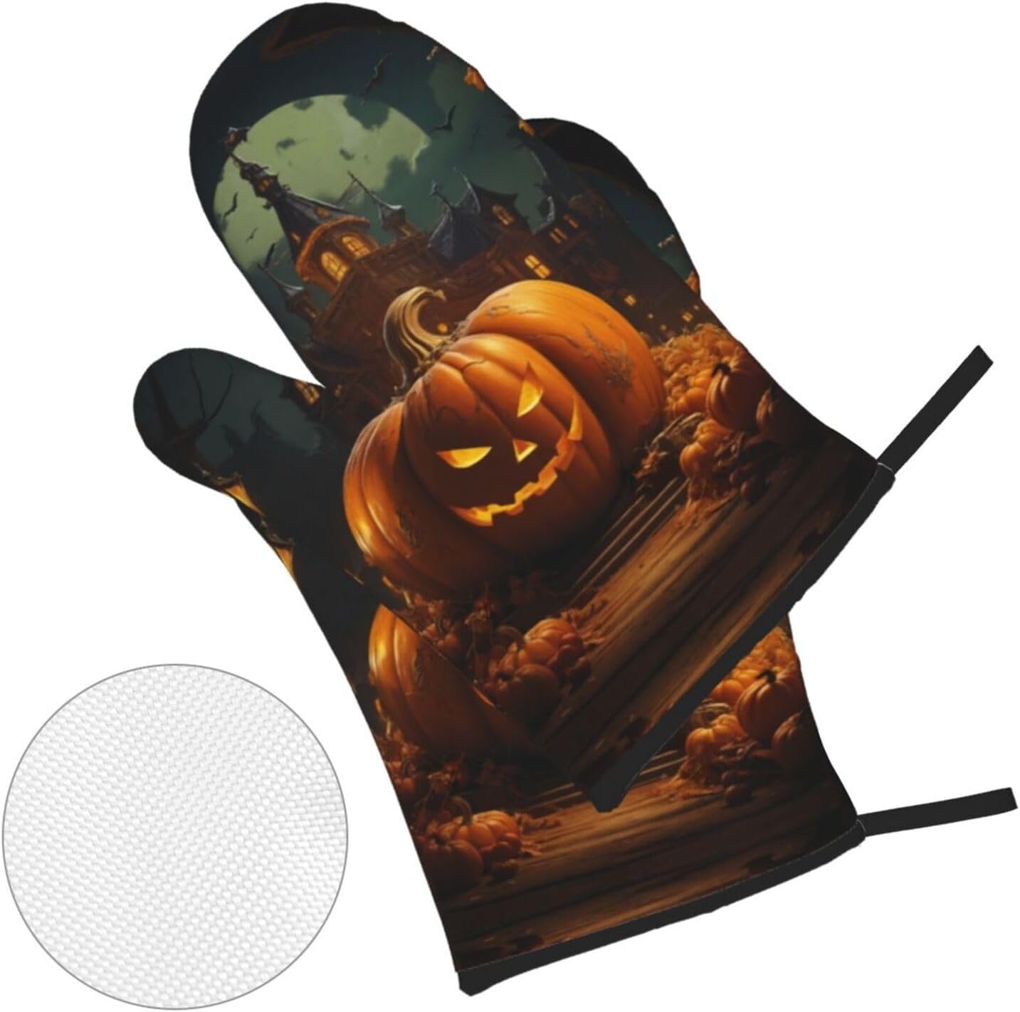 Thick Halloween Oven Mitts Set