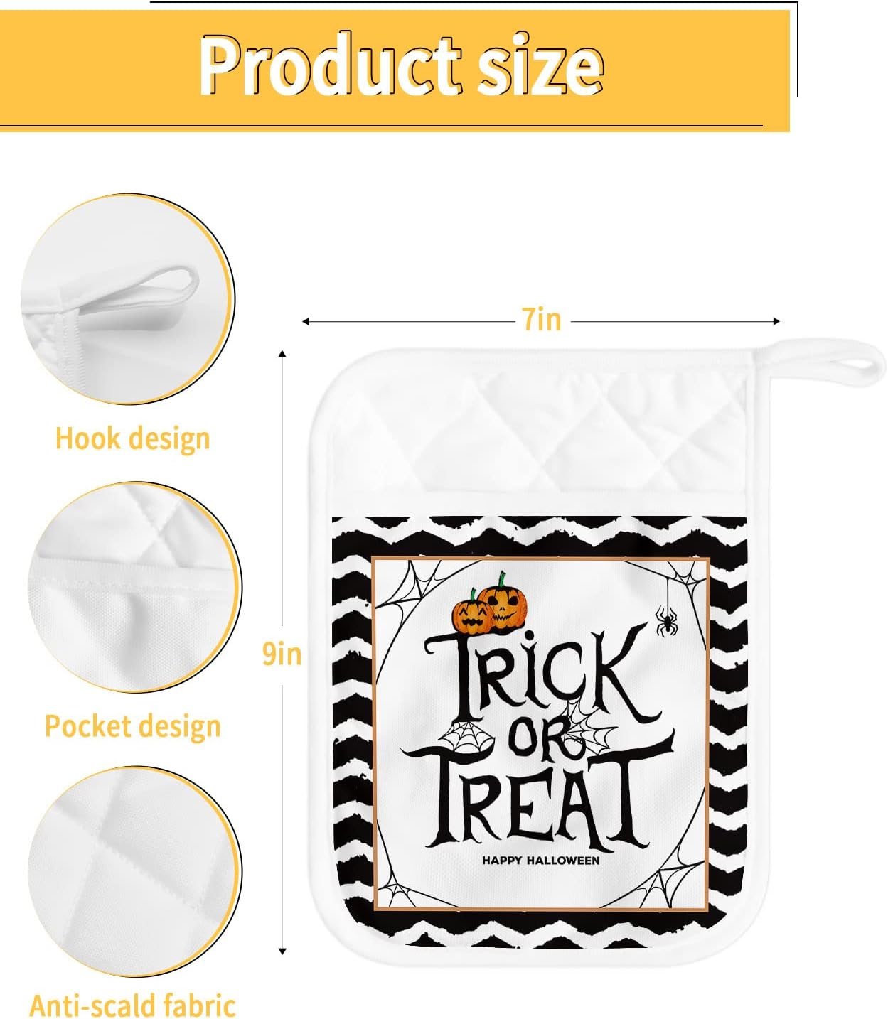 Elevate Your Halloween Game with Our Trick or Treat Pot Holders
