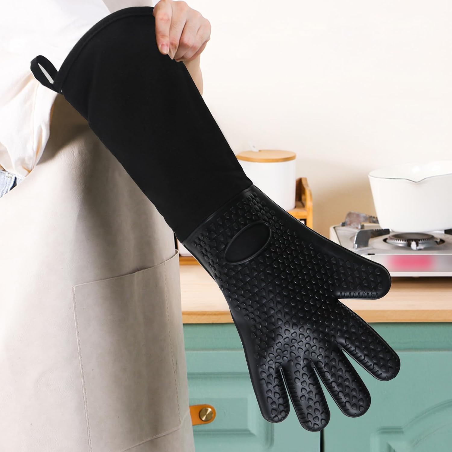 Long Oven Mitts