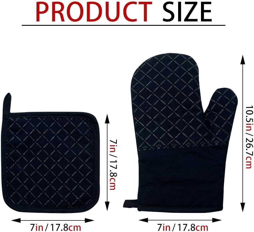 Funny Oven Mitts and Pot Holders Set of 2