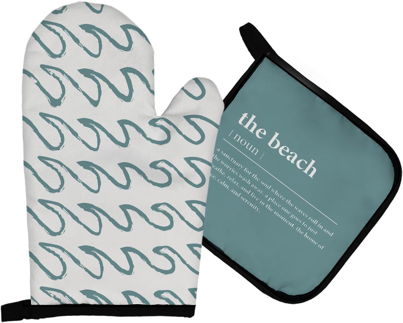 Mingnei Beach Oven Mitt Set Heat Resistant for Summer Use
