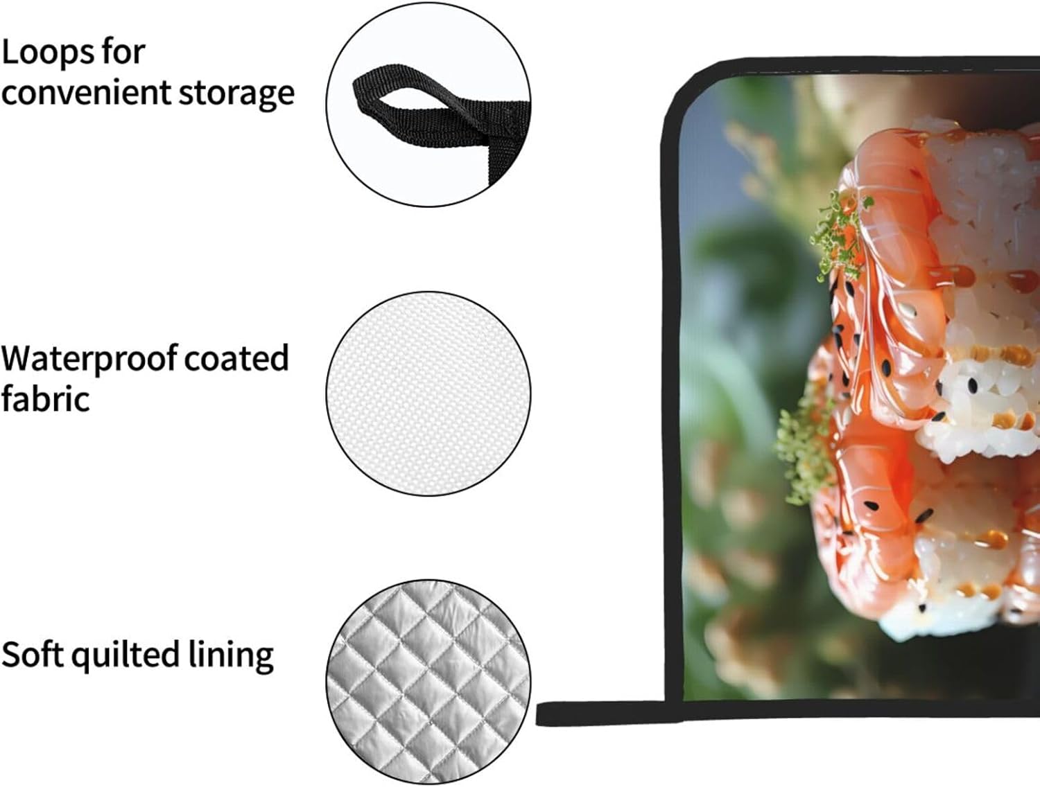 Fresh Salmon Sushi Potholders Heat-Resistant Kitchen Pots Holder for BBQ Cooking
