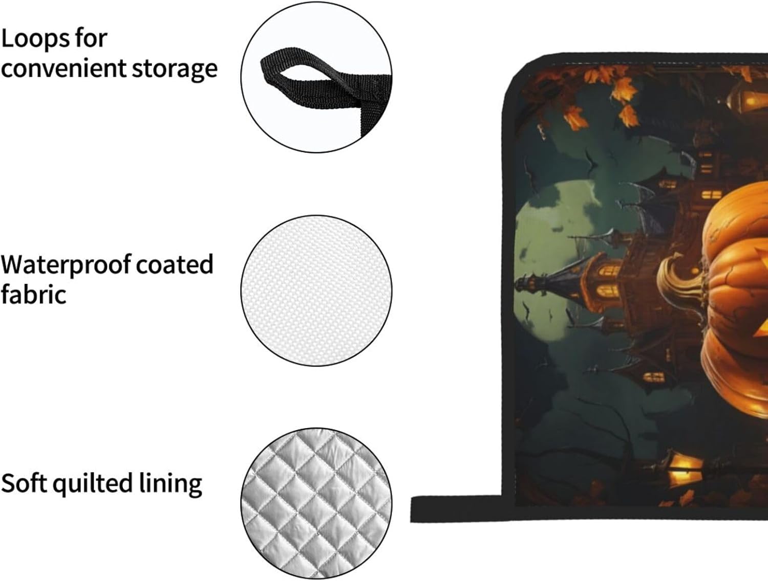 Thick Halloween Oven Mitts Set