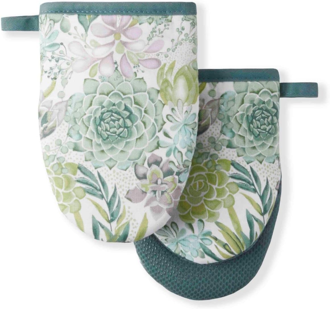 Martha Stewart Mini Oven Mitt 2-Pack Set Green
