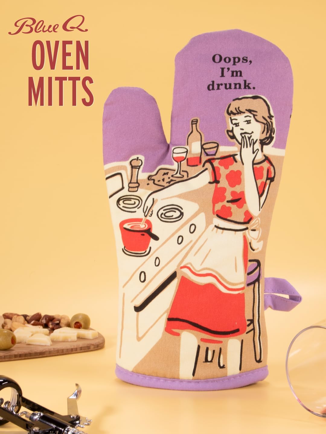 Oops IDrunk No Problem Easy-Oven mitt with Quilted Insulation from Blue Q