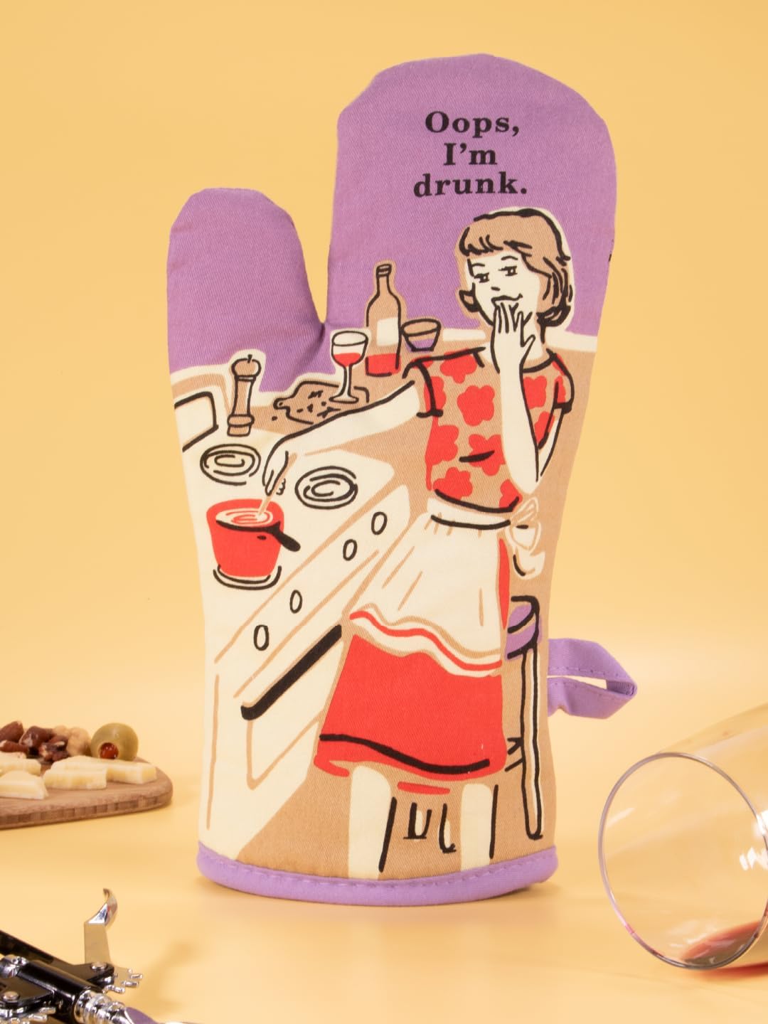 Oops IDrunk No Problem Easy-Oven mitt with Quilted Insulation from Blue Q