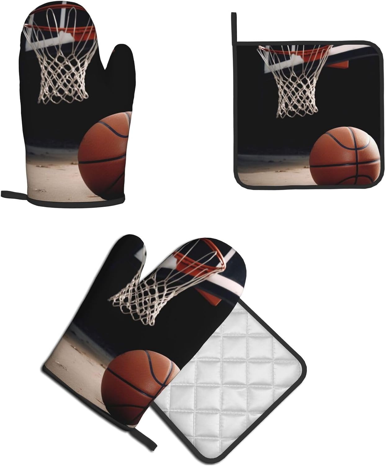 Experience the Heat Oven Mitts Pot Holders Set by Quopvn