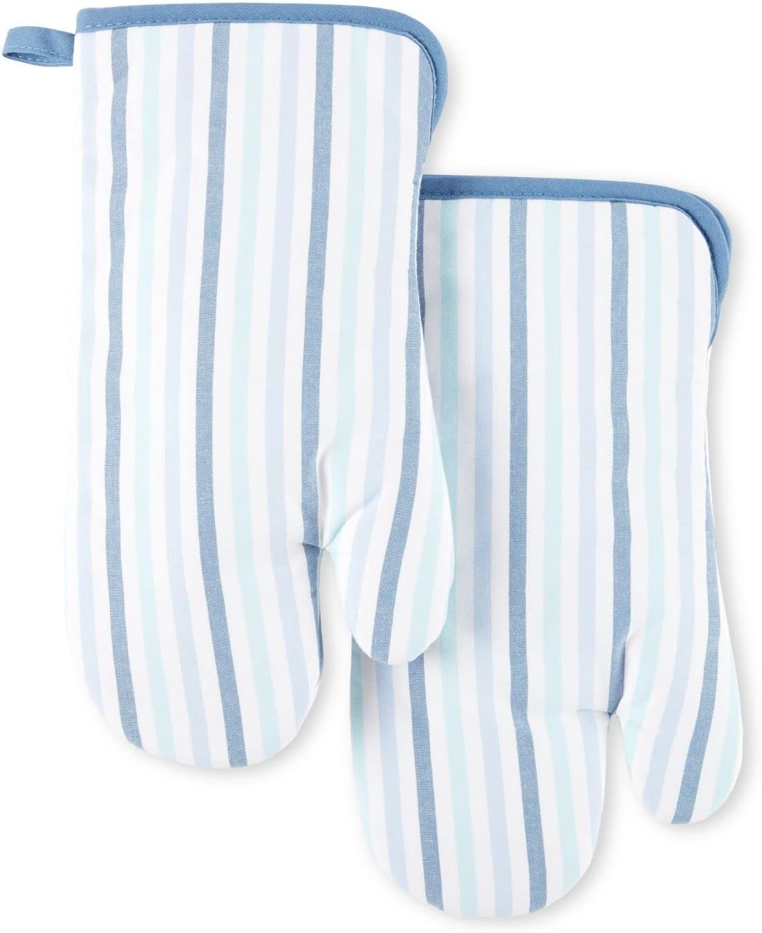 Martha Stewart Daisy Stripe Oven Mitt Set Heat-Resistant Comfortable