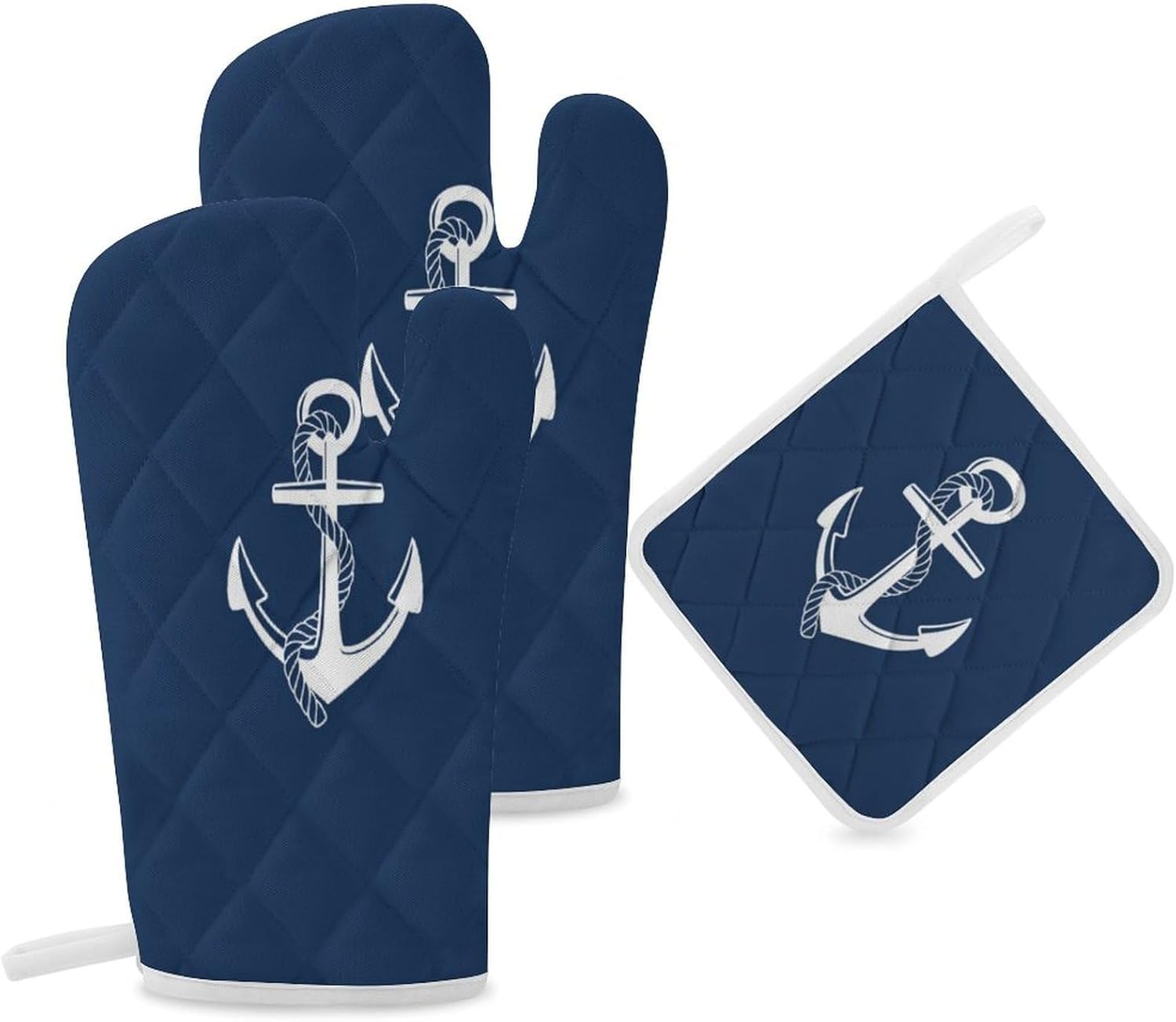 Safe Heat-Resistant Oven Mitts Set for Kitchen BBQ Use