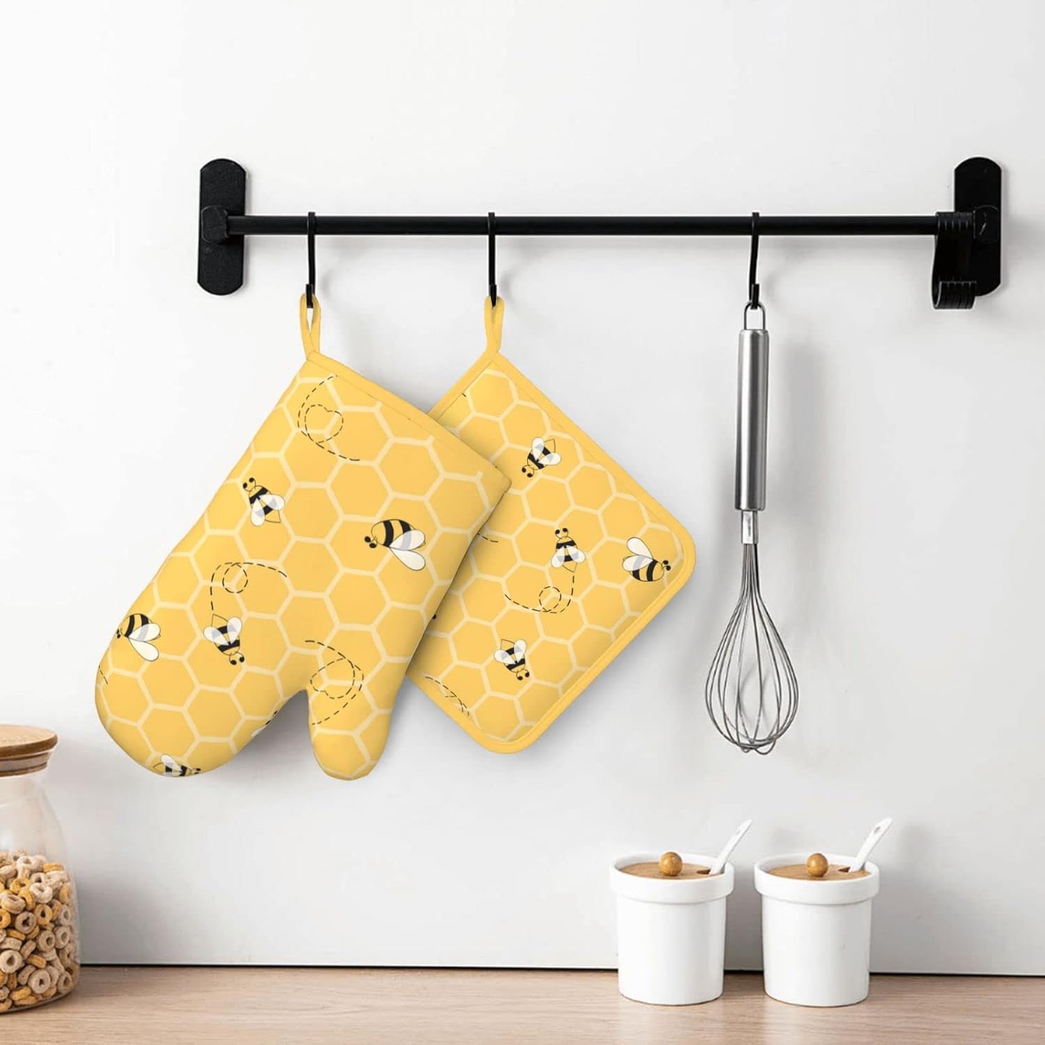 Oven Mitts Potholders Set Heat Resistant Silicone Glove