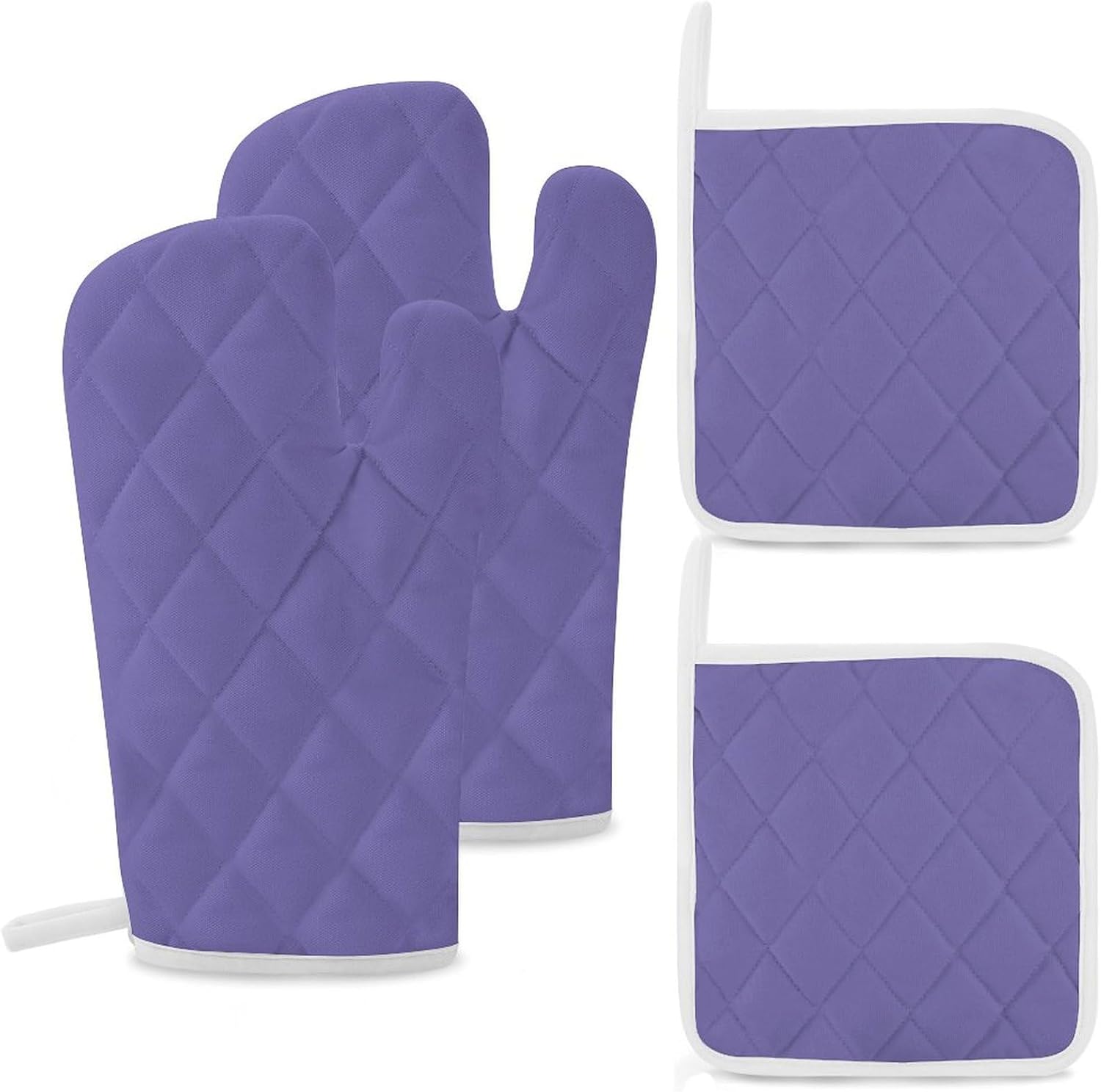 Curdesi 4PCS Oven Mitts Pot Holders Set
