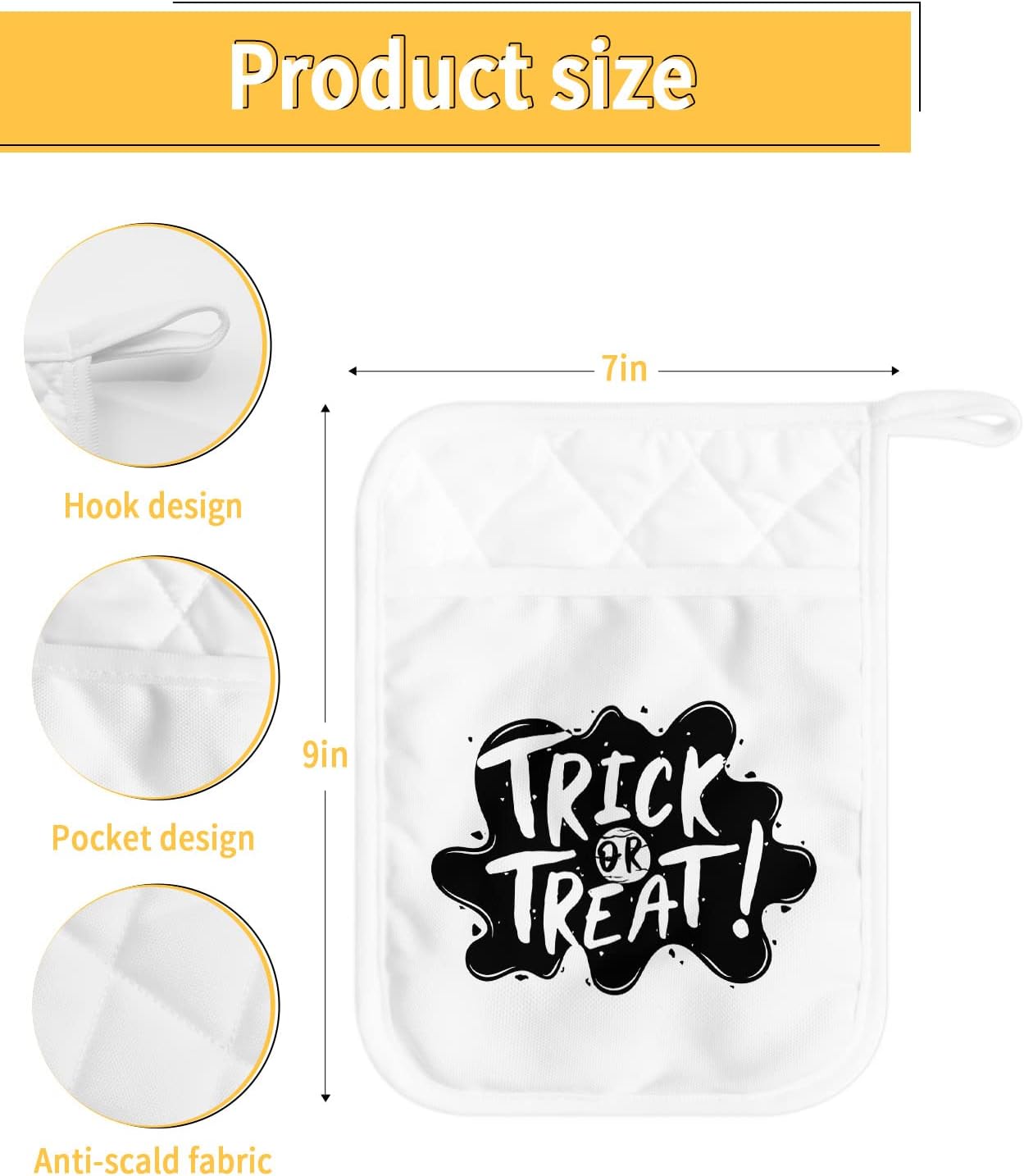 Halloween Trick OR Treat Pot Holders