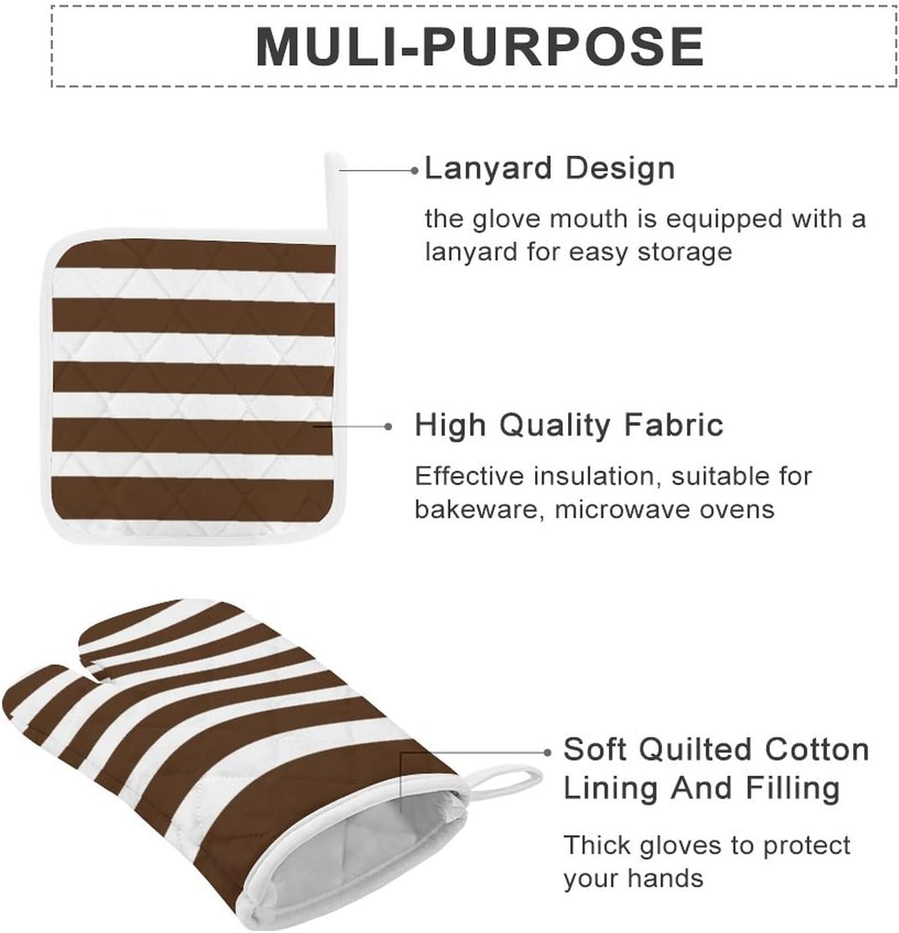 Protect Your Hands - Curdesi 4PCS Oven Mitts Set - Heat-Resistant