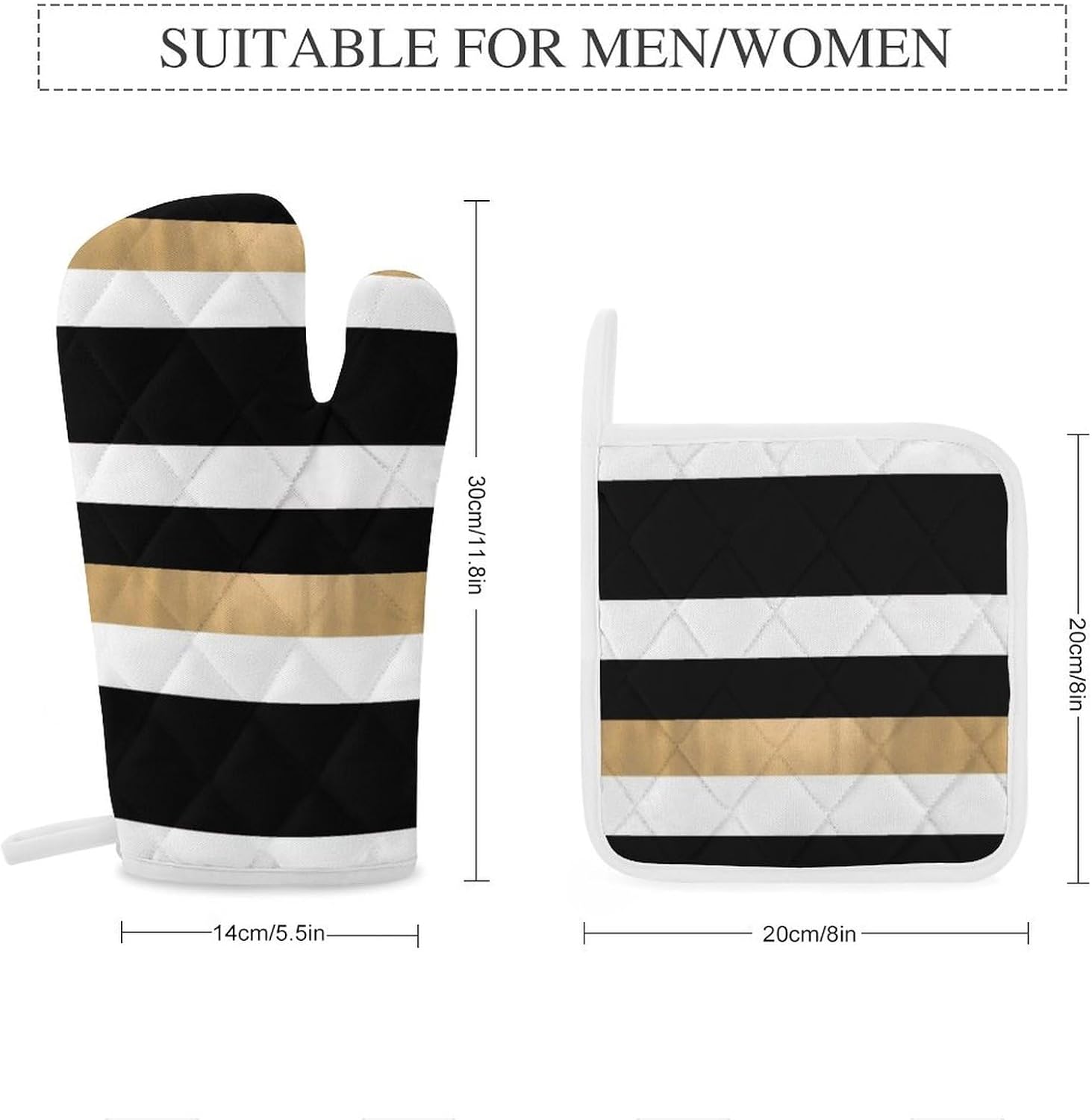 Curdesi 4PCS Oven Mitts and Pot Holders Set