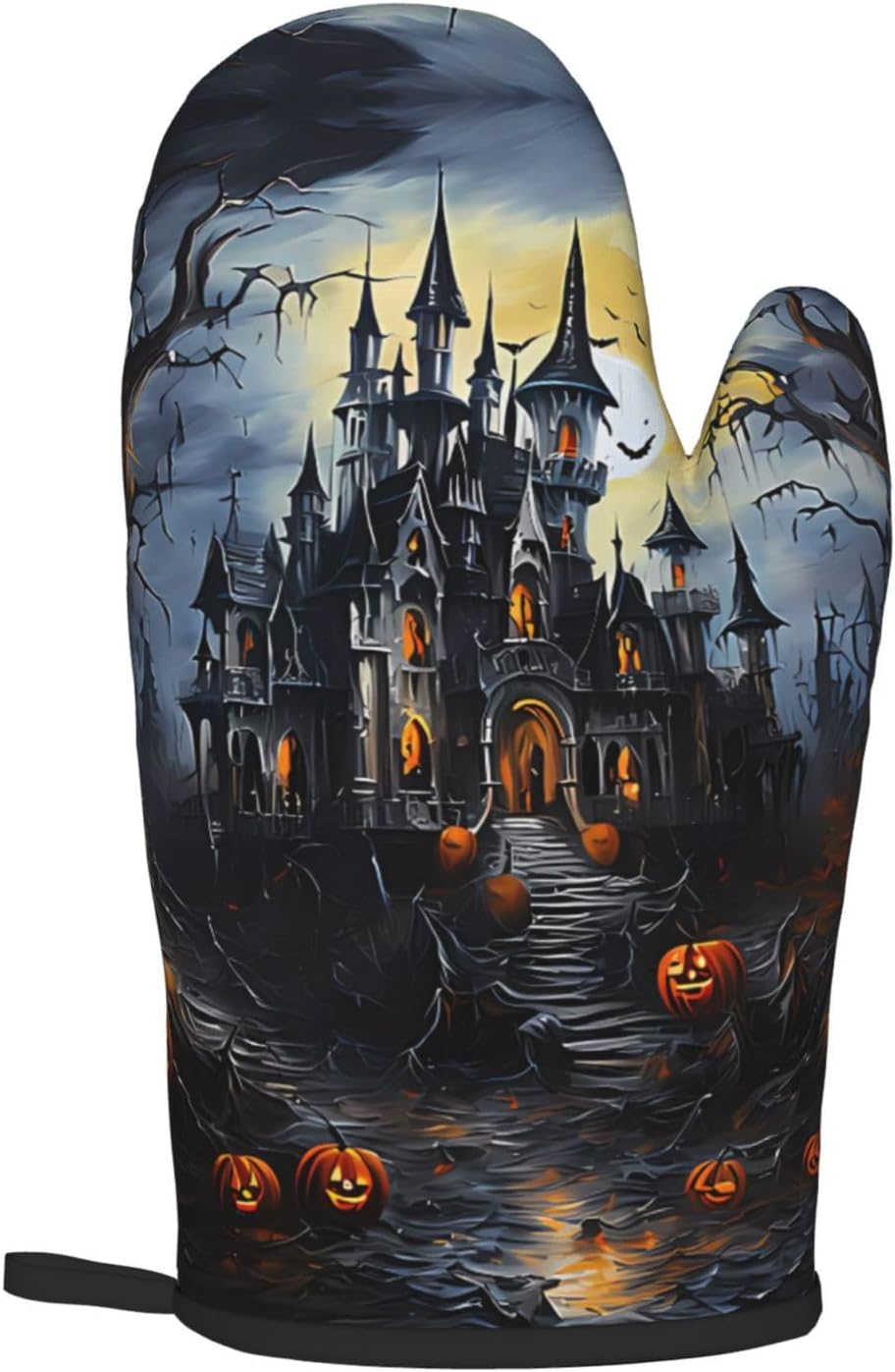 Devil Pumpkin Halloween Oven Mitts and Pot Holders Sets