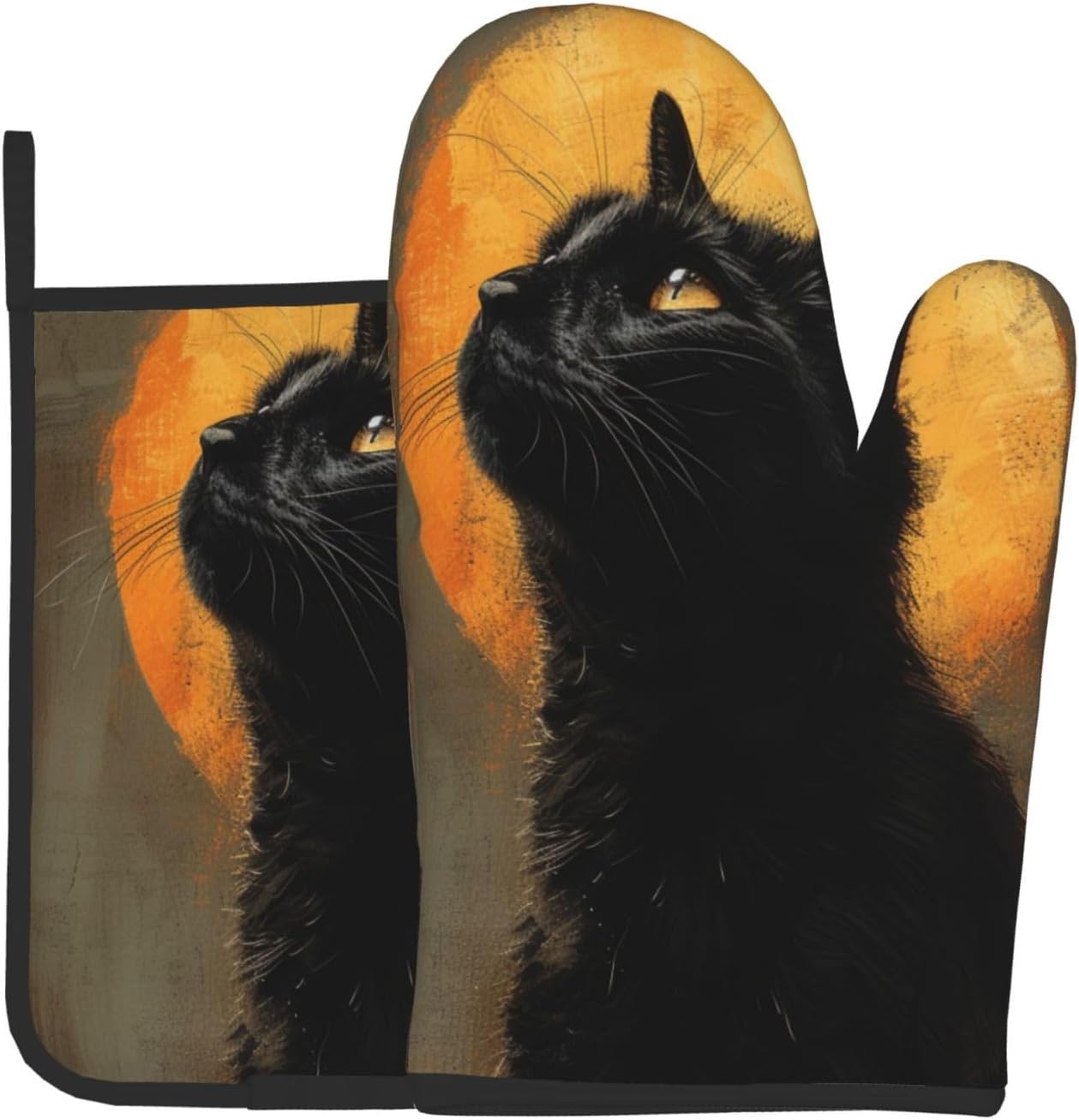 Halloween Black Cat Oven Mitt Pkg