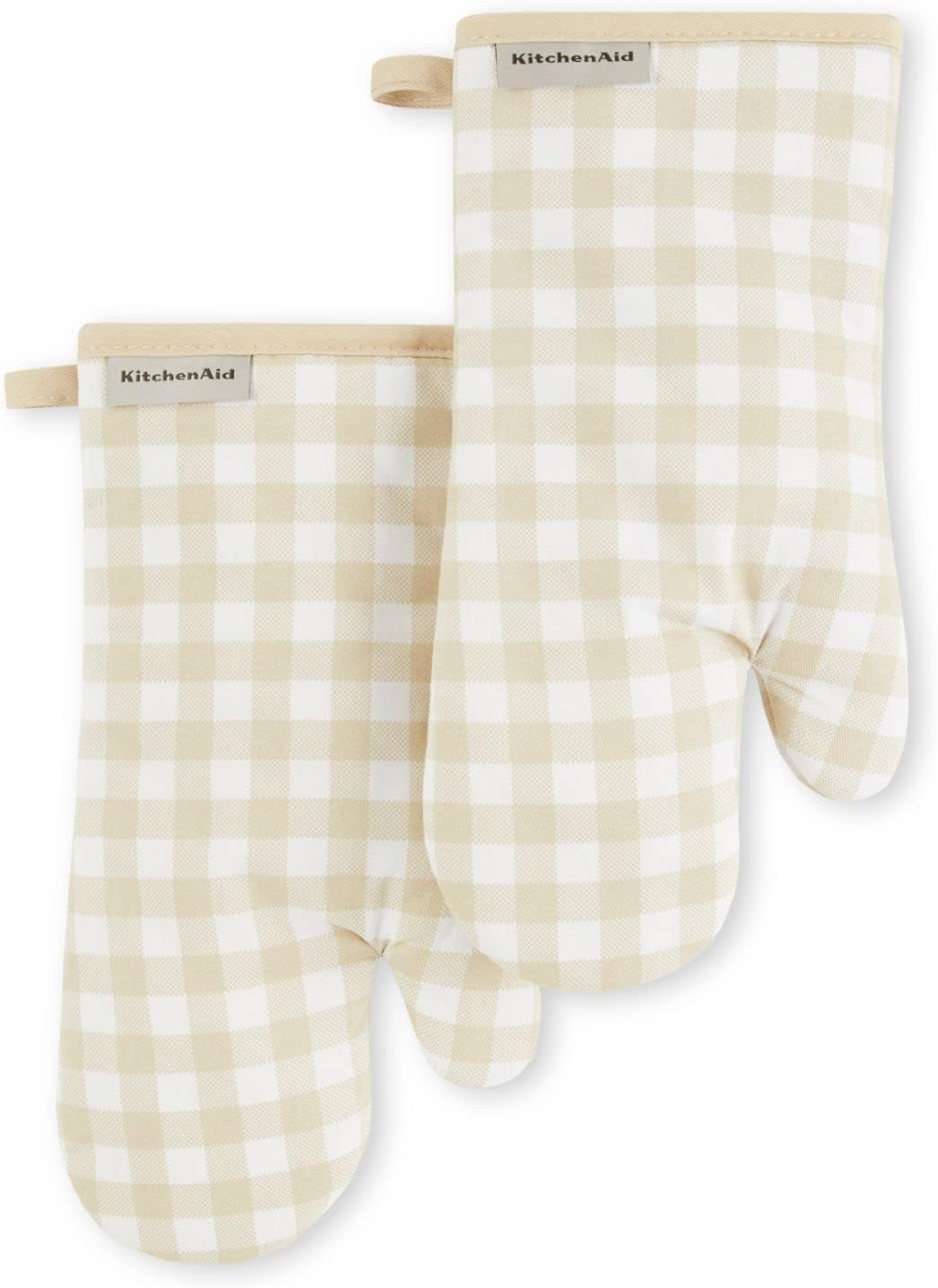 Heat Resistant Gingham Oven Mitt Set