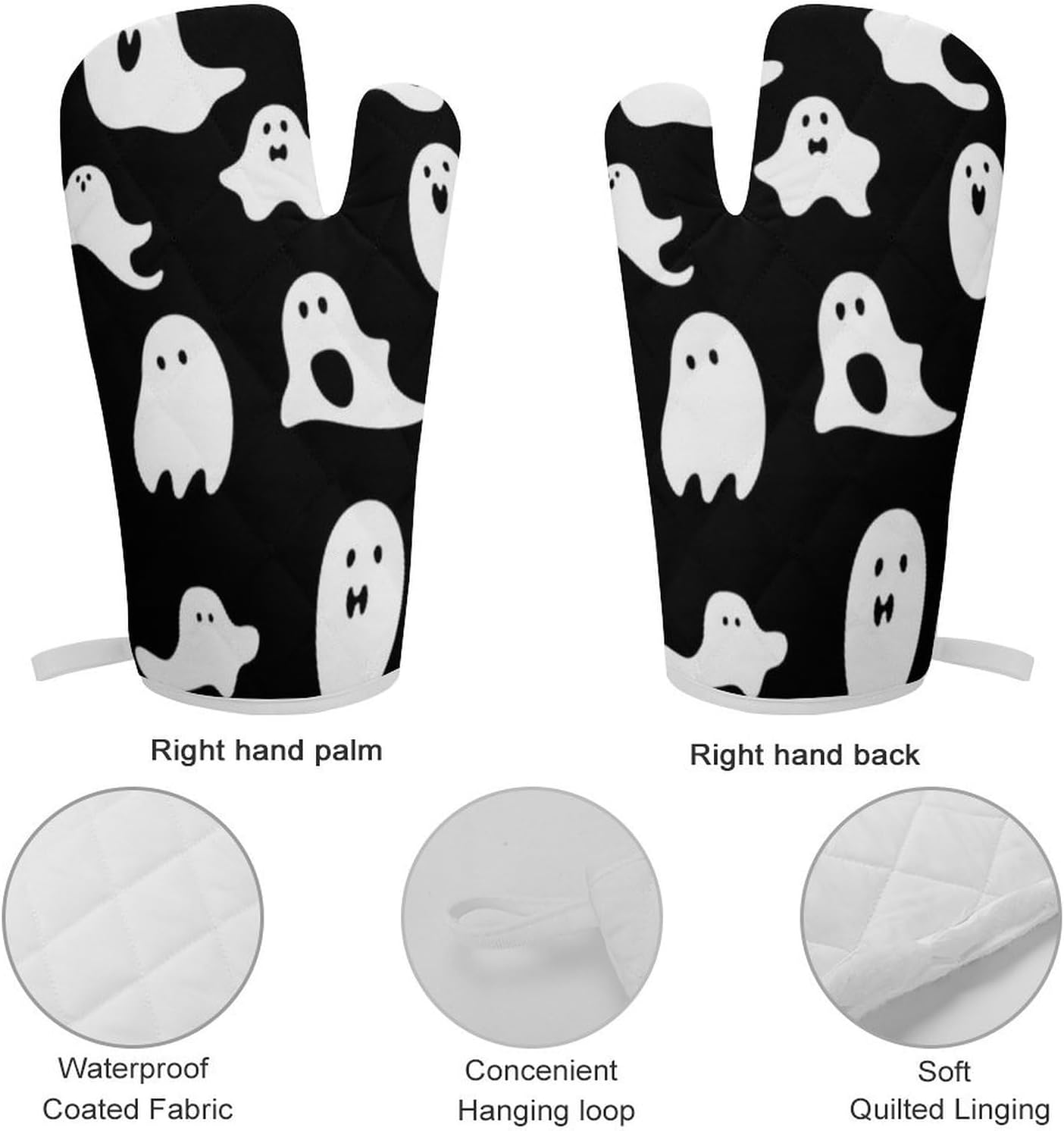 Halloween Horror Prop Safe Cooking Gloves Pot Holders Set