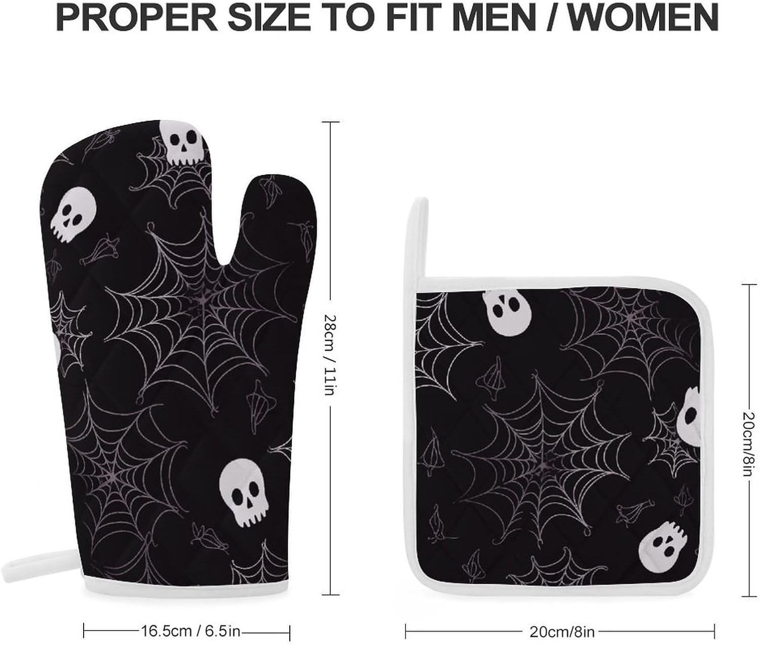 Scarily Effective Halloween Oven Mitts and Pot Holders Set for Cooking discretions
