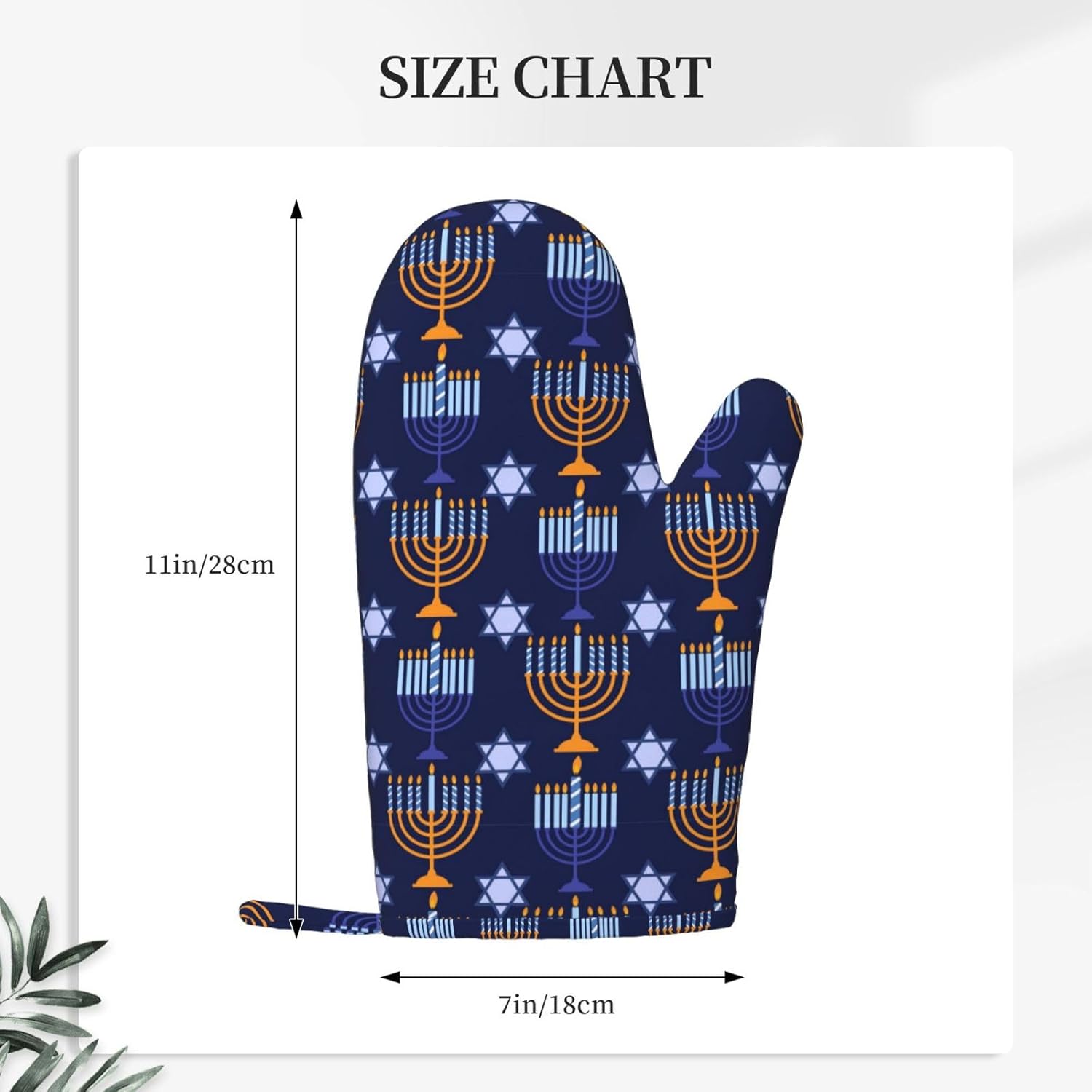 Happy Hanukkah Oven Mitts - Chanukah Kitchen Gloves