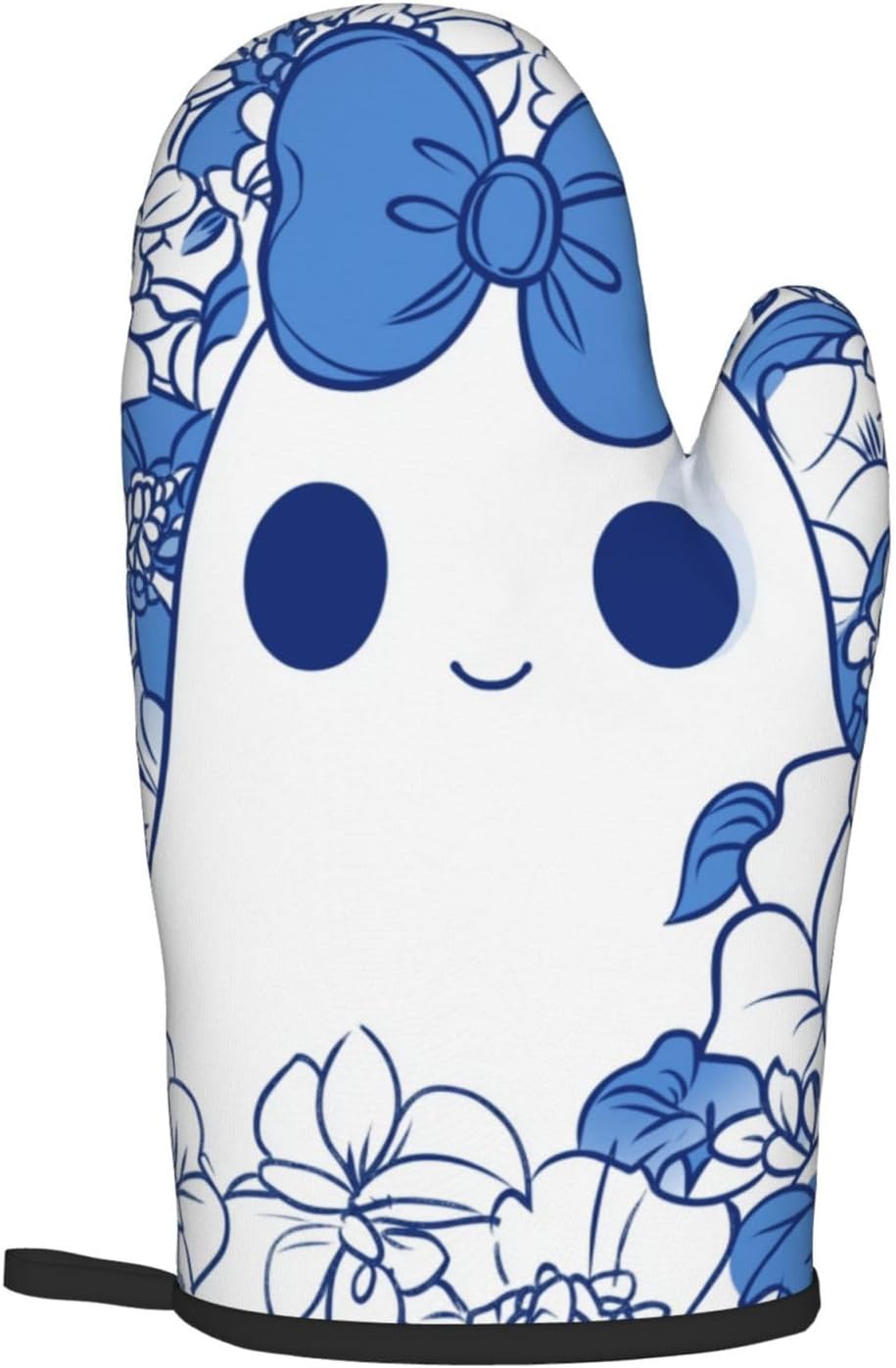 Halloween Specialty - Ghost Oven Mitts with Bow Pot Holders Set