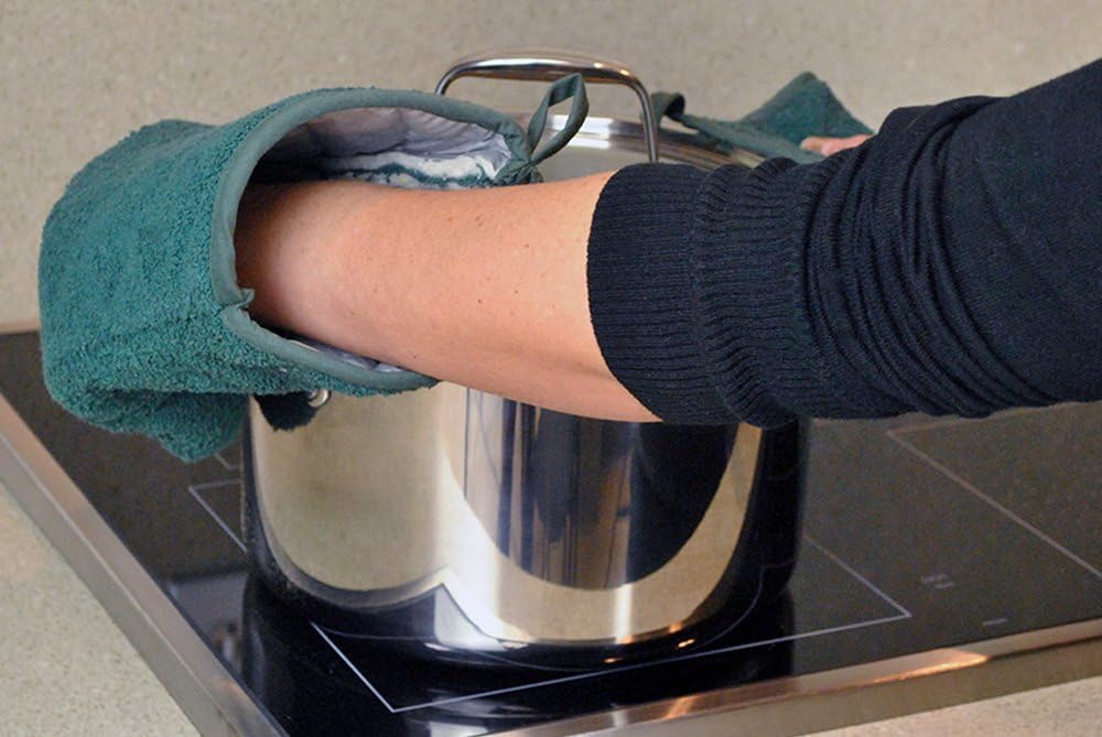 DII Basic Terry Oven Mitts 2 Pack Dark Green