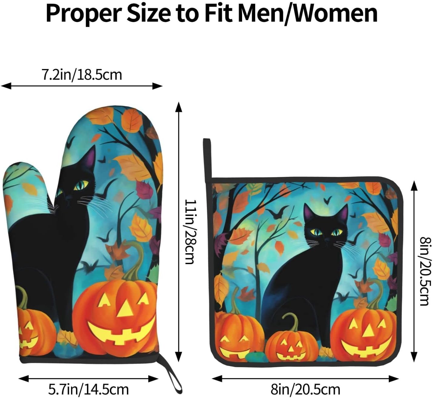 Mantaiyuan Black Cat Halloween Oven Mitt The Ghost That Stays Warm
