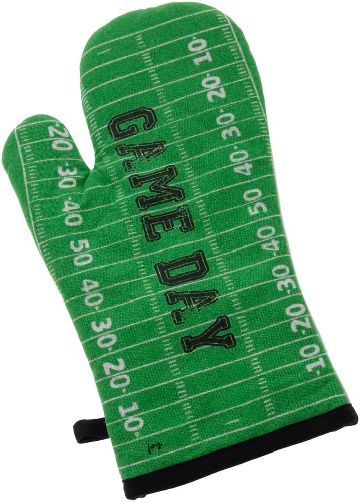 Oven Mitt Pot Holder Set Football Fever