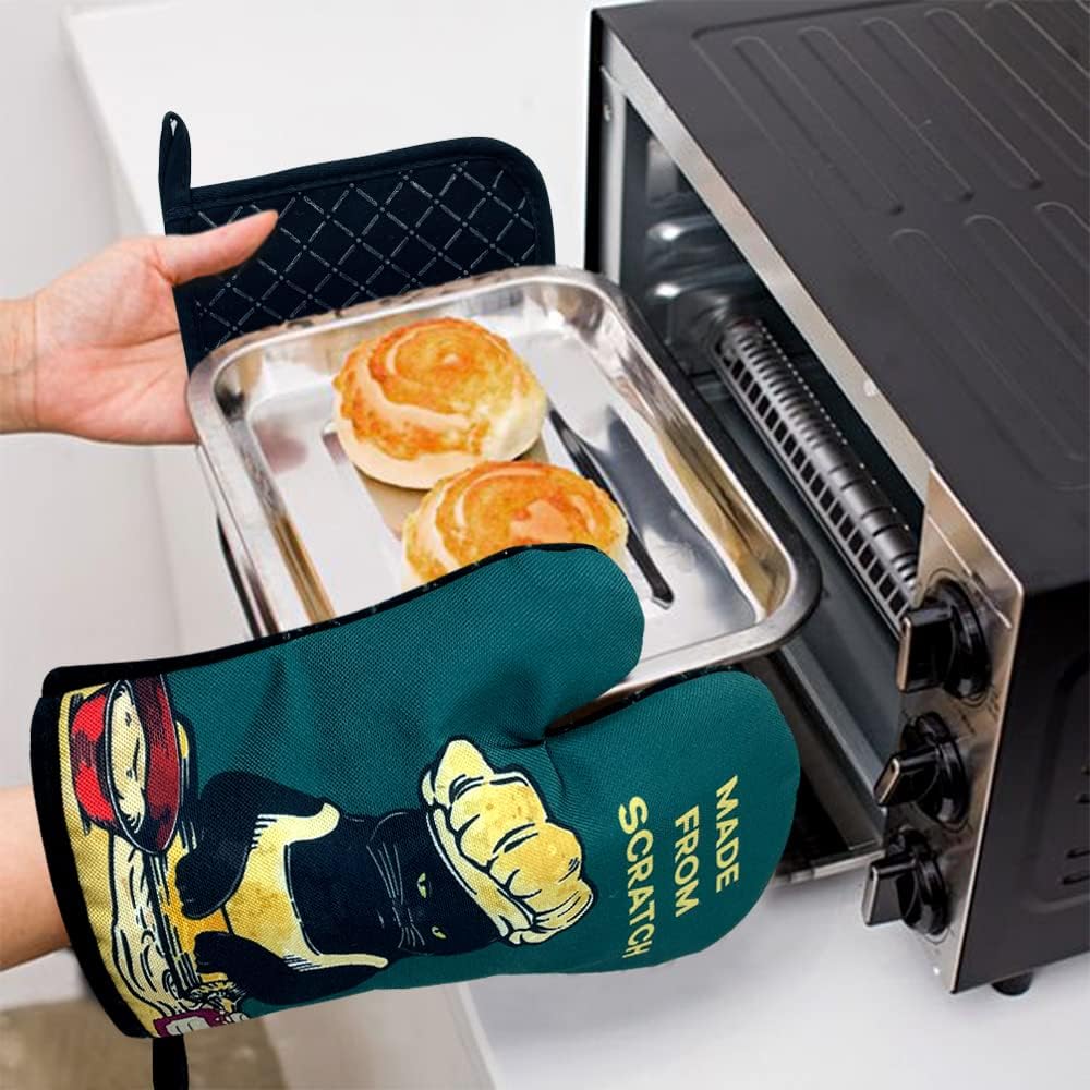 Two-Piece Oven Mitt Set for Cooking