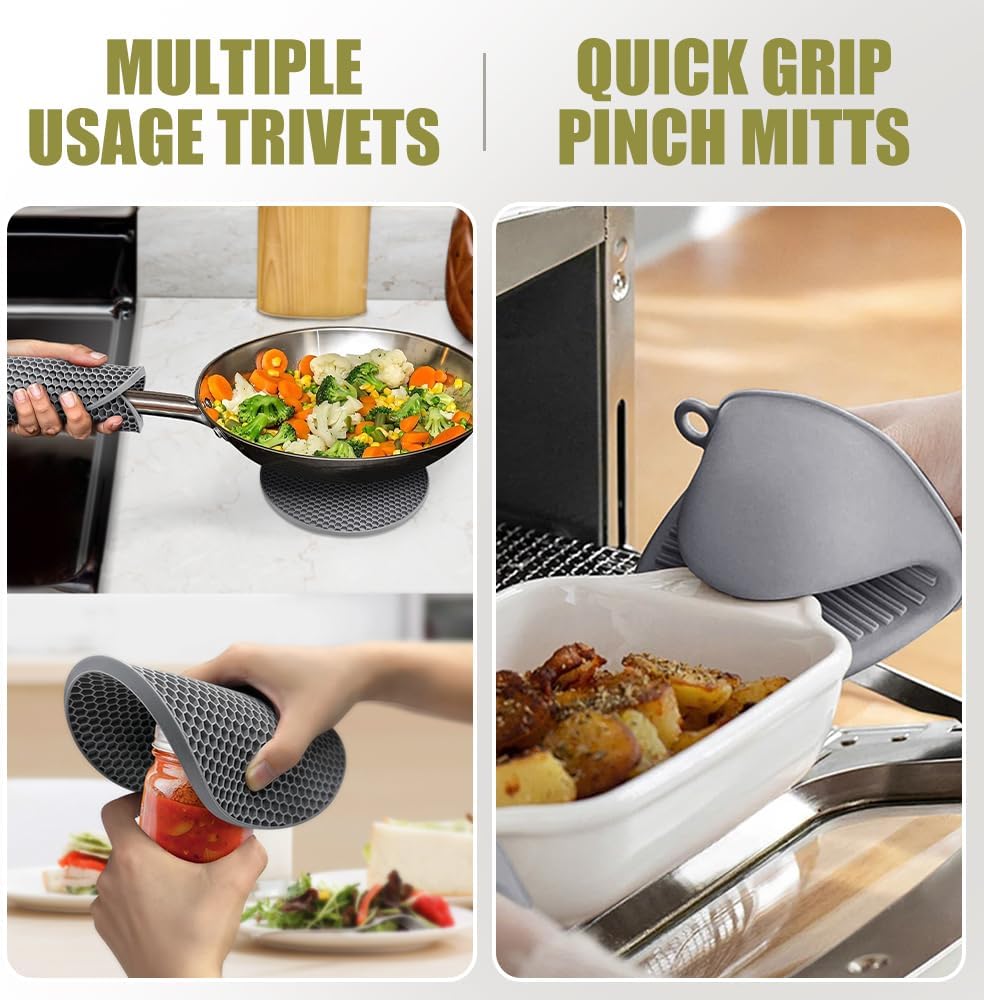 Rorecay Oven Mitts and Pot Holders Sets