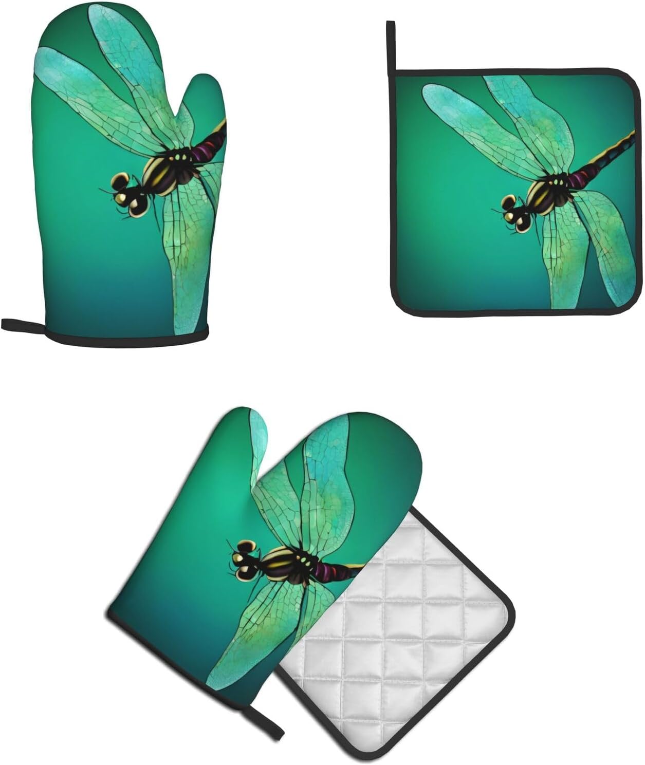 Perfect for Cooking Baking - Heat-Resistant Oven Mitt Set