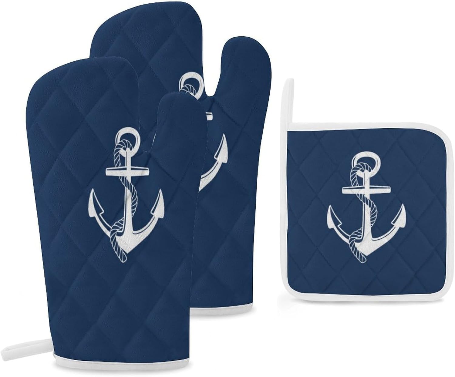 Safe Heat-Resistant Oven Mitts Set for Kitchen BBQ Use