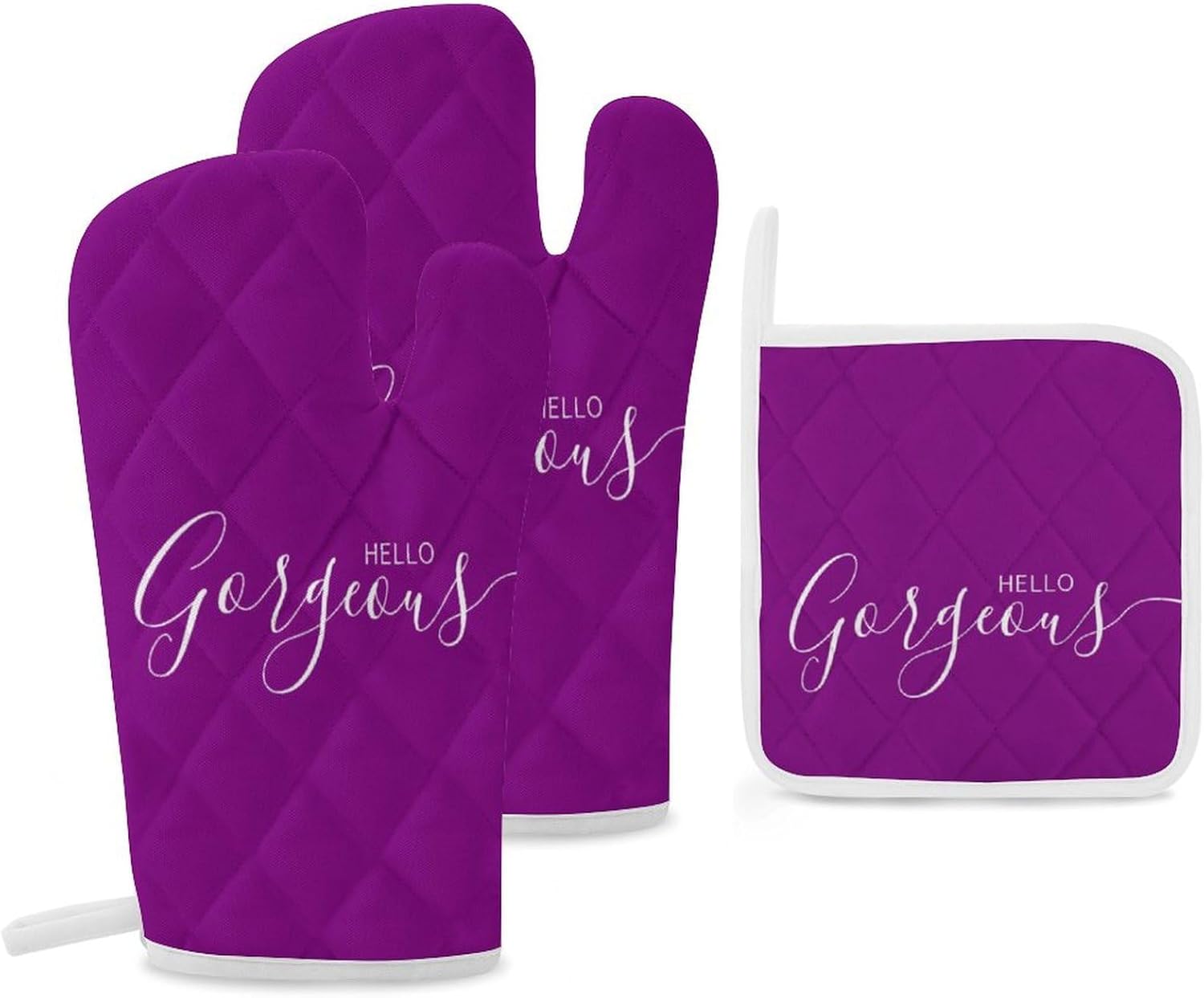Curdesi 3PCS Oven Mitts Set - Heat Resistant Minimalist Design