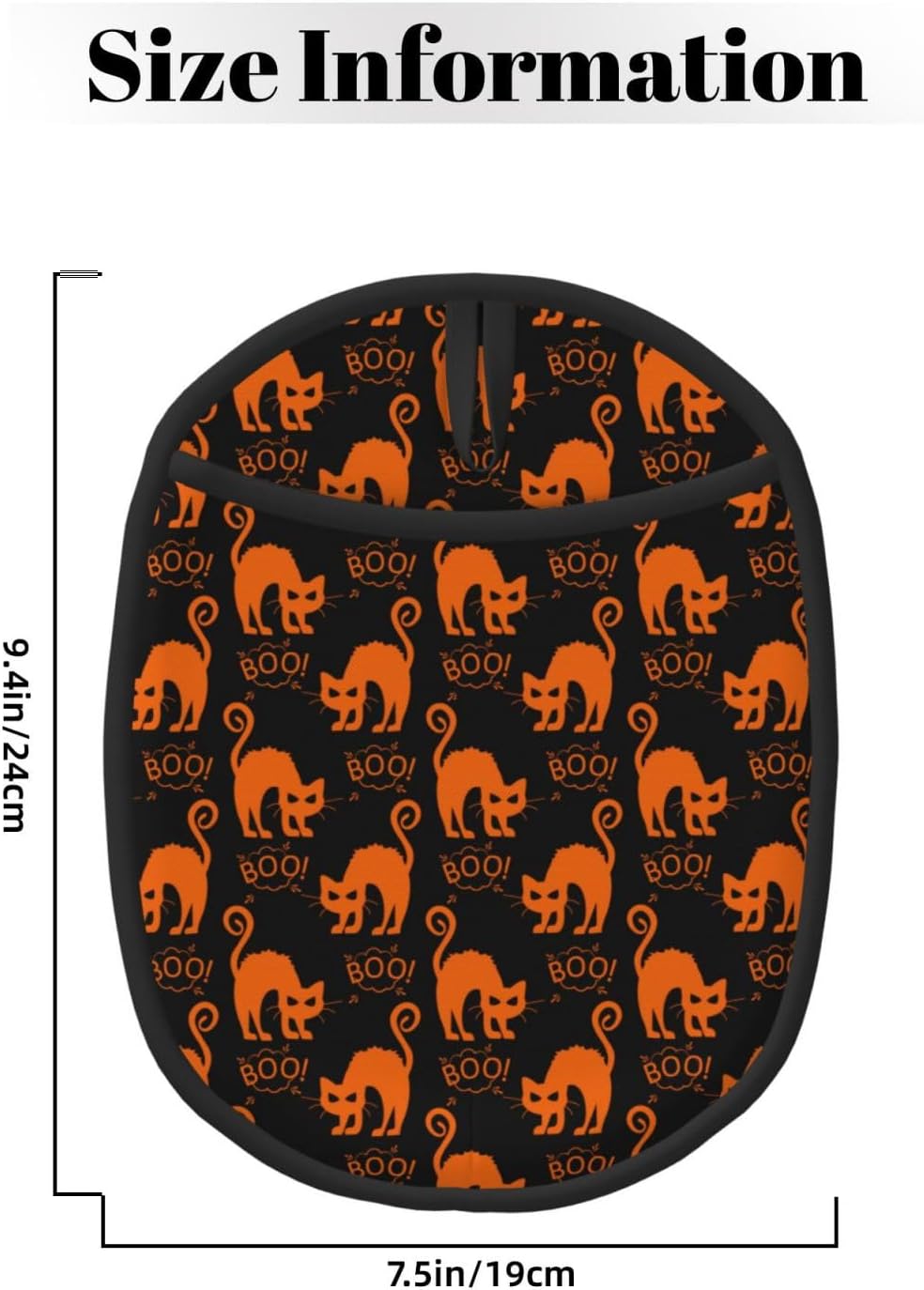 Halloween CatKat Heat-Resistant Oven Mitts with Pocket