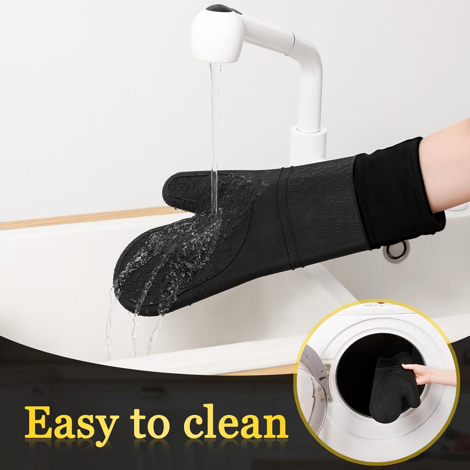 Premium Oven Mitts Pot Holders Set for Heat-Resistant Cooking