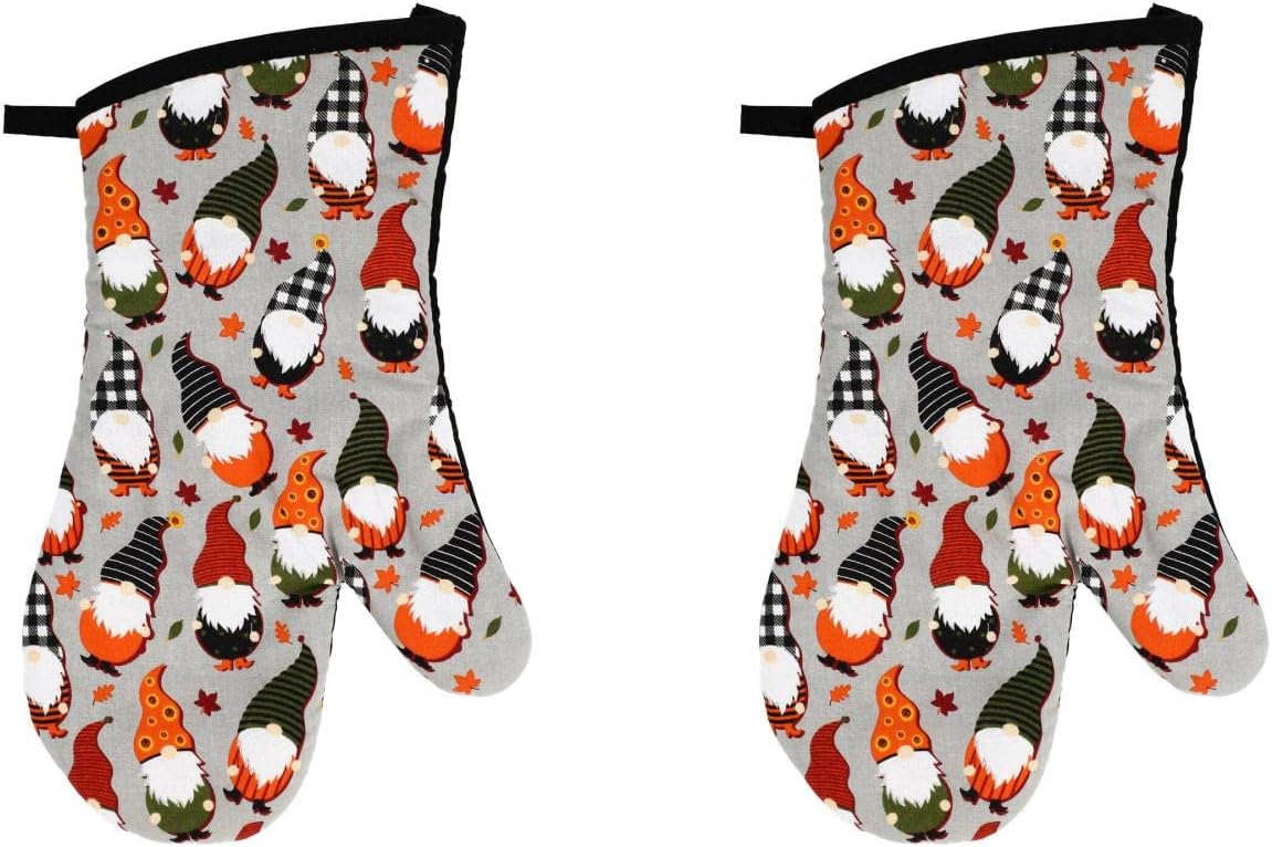 Gnomes 2-Piece Halloween Oven Mitt Set with Spooky Decor