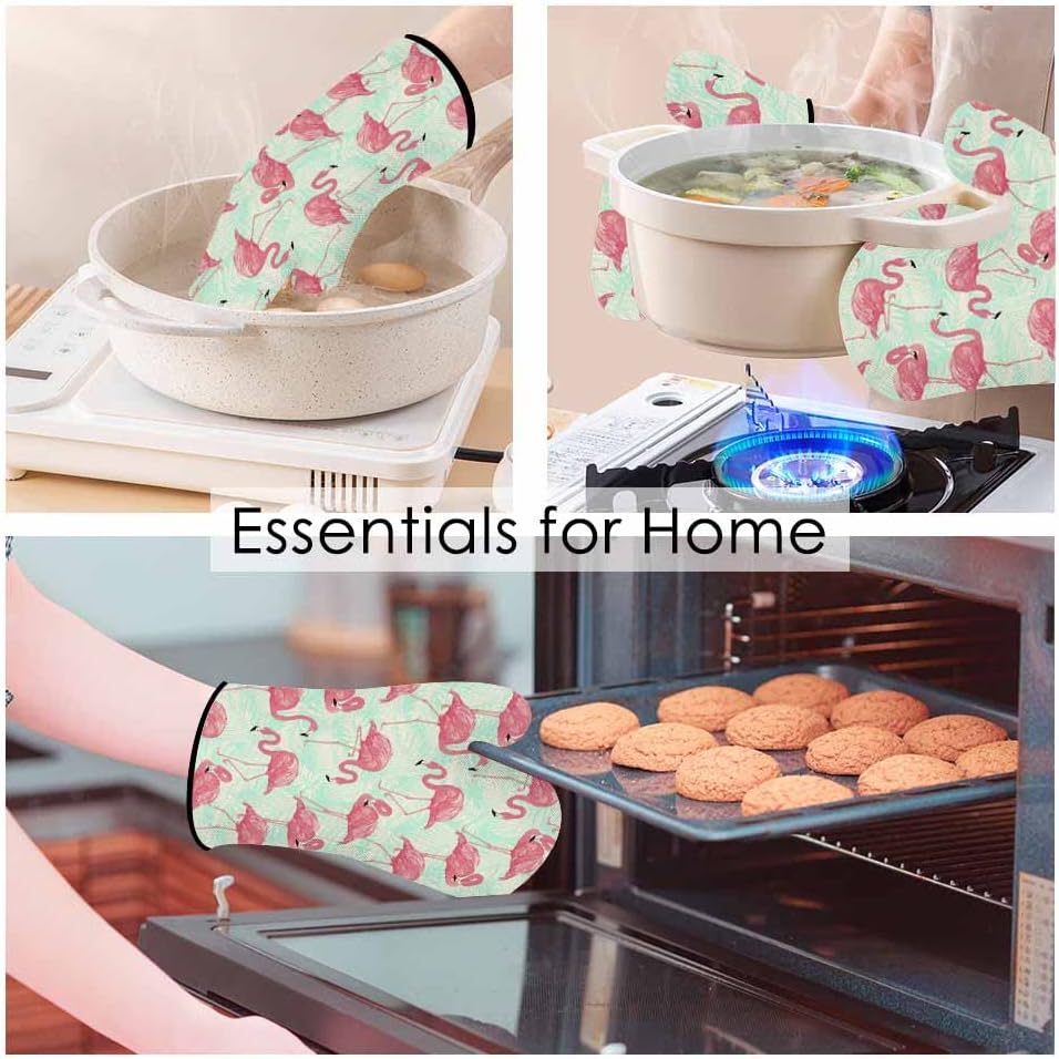 Tropical Heat Resistant Oven Mitt Set