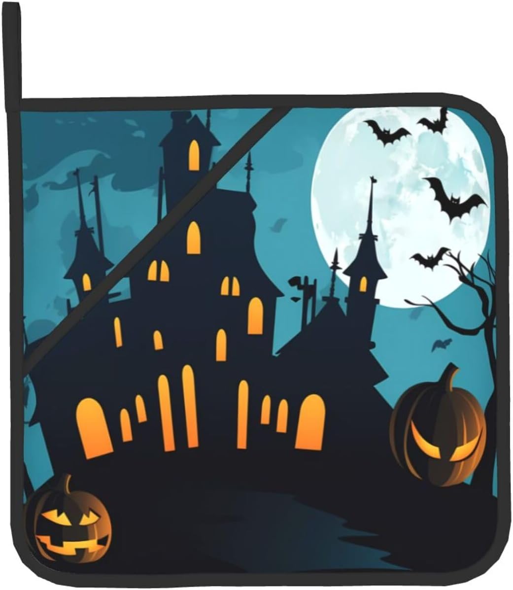 4-Piece Halloween Oven Mitts Potholders