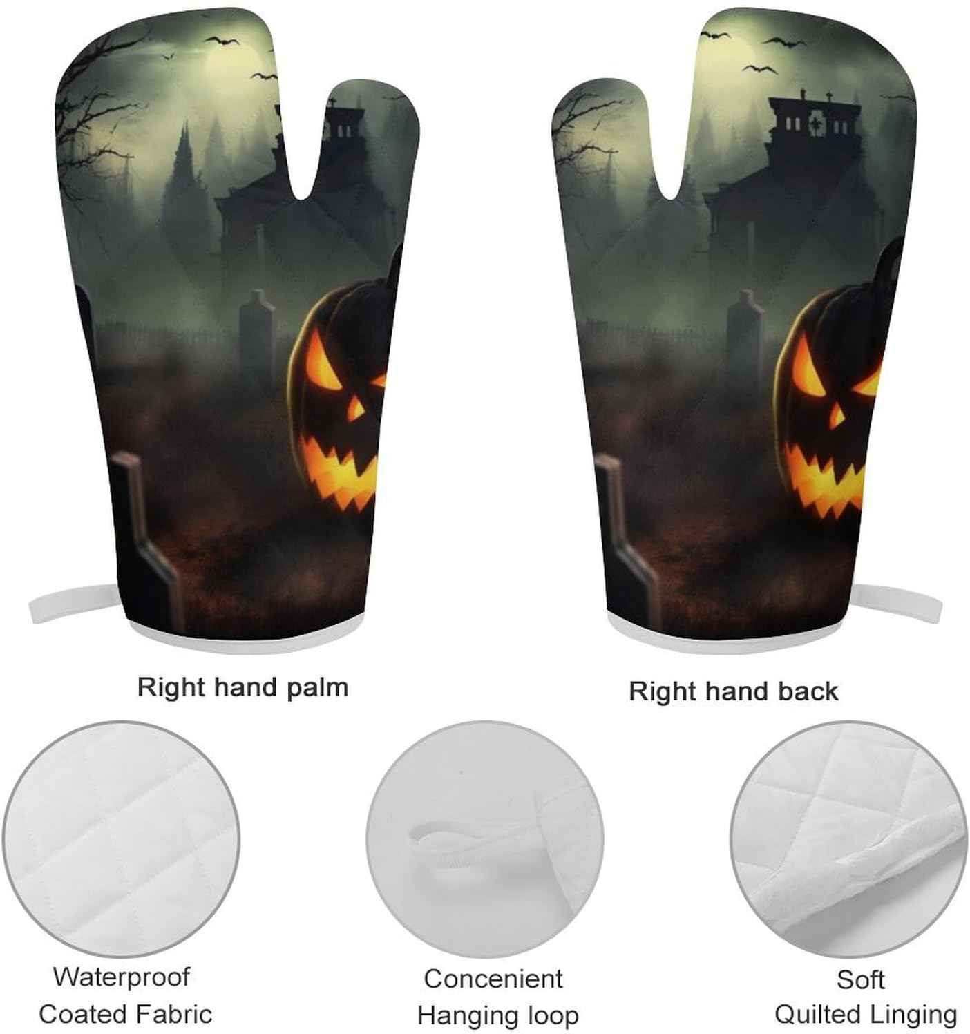 Halloween Horror Oven Gloves Pot Holders Set