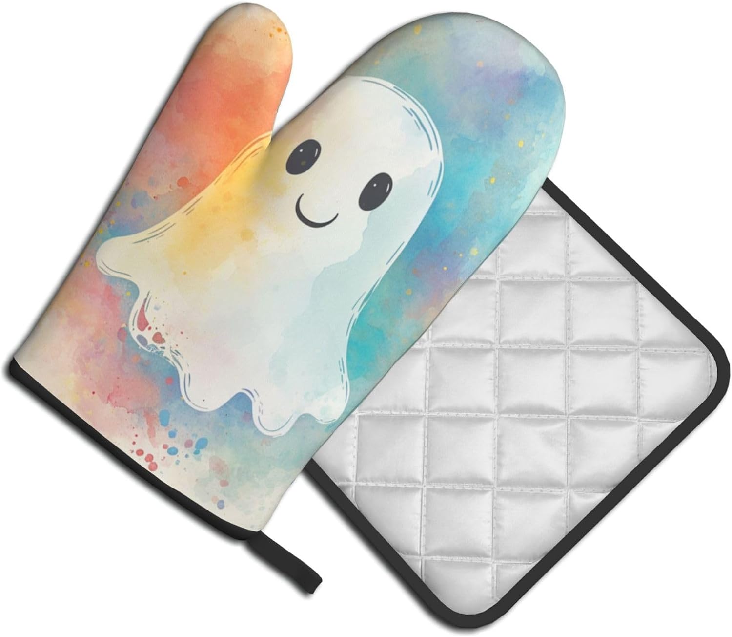 Halloween Friendly Ghost Mitts Pot Holders Set
