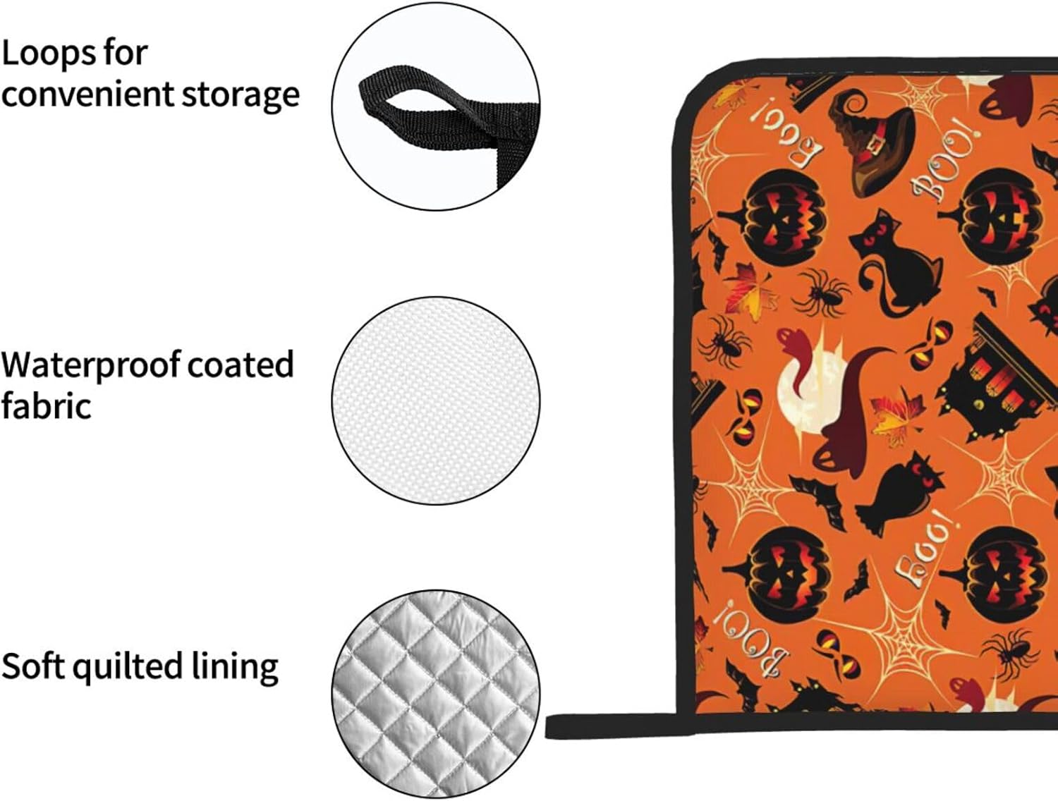 Halloween Heat-Resistant Microwave Gloves Safe for the Kitchen